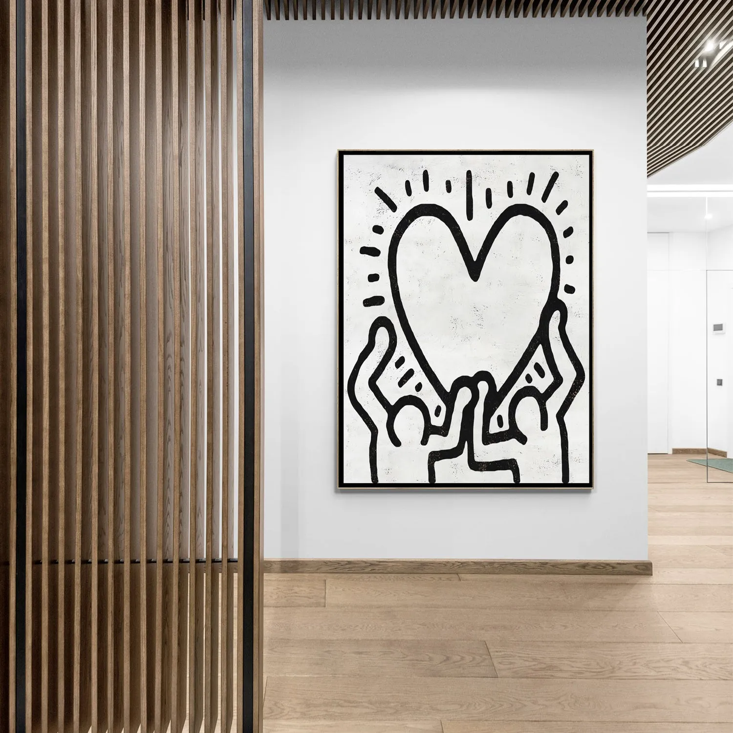 Vertical Abstract Dancing Man Painting H302V