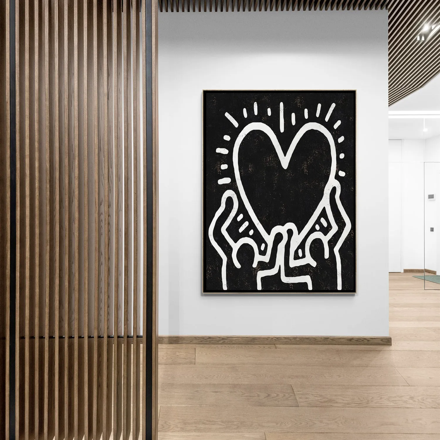 Vertical Abstract Dancing Man Painting H302VR