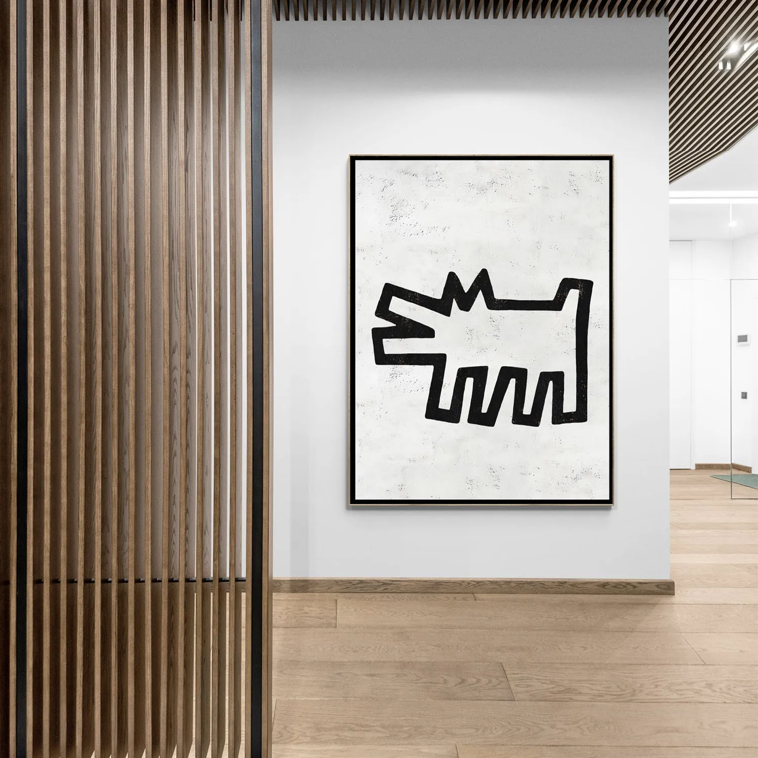 Vertical Abstract Dancing Man Painting H303V