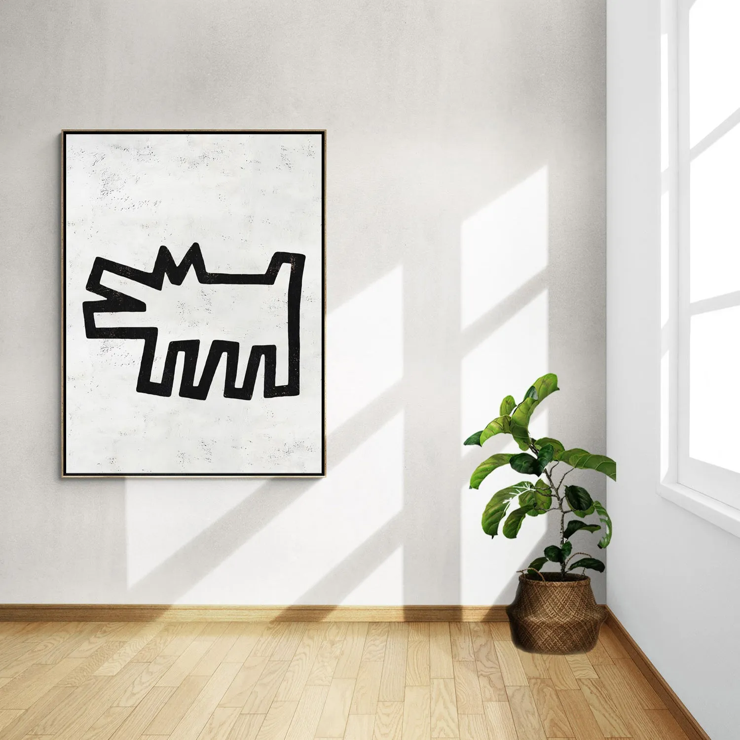 Vertical Abstract Dancing Man Painting H303V