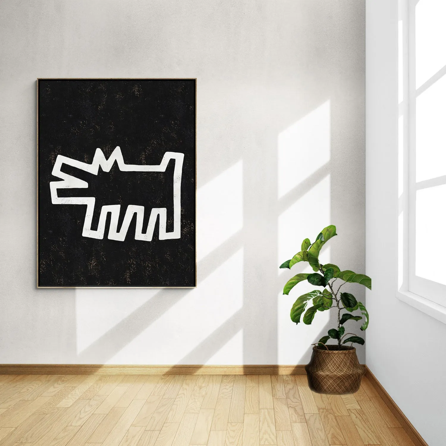Vertical Abstract Dancing Man Painting H303VR