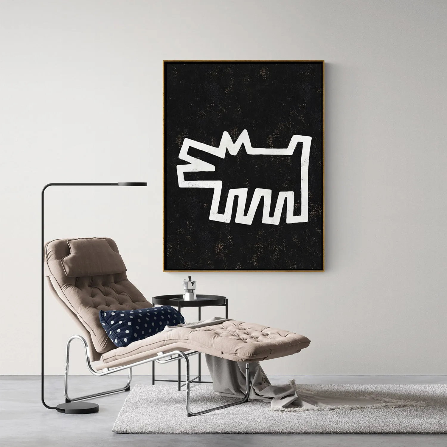 Vertical Abstract Dancing Man Painting H303VR
