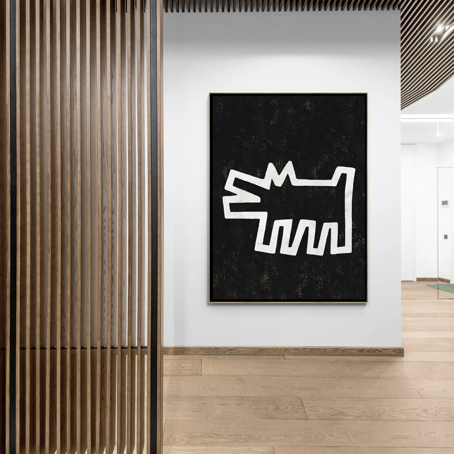 Vertical Abstract Dancing Man Painting H303VR