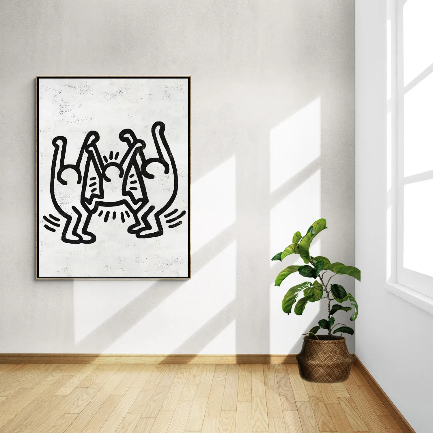 Vertical Abstract Dancing Man Painting H305V