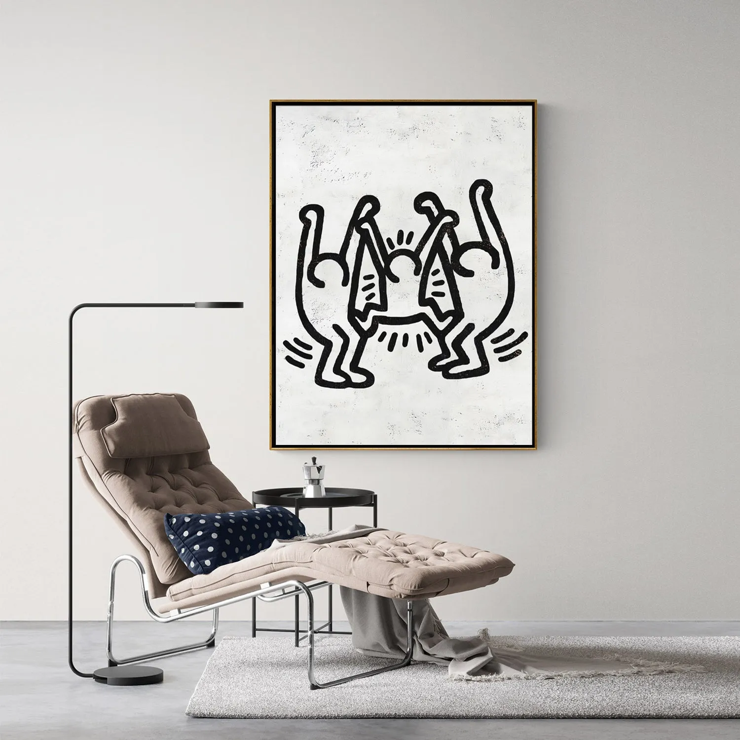 Vertical Abstract Dancing Man Painting H305V