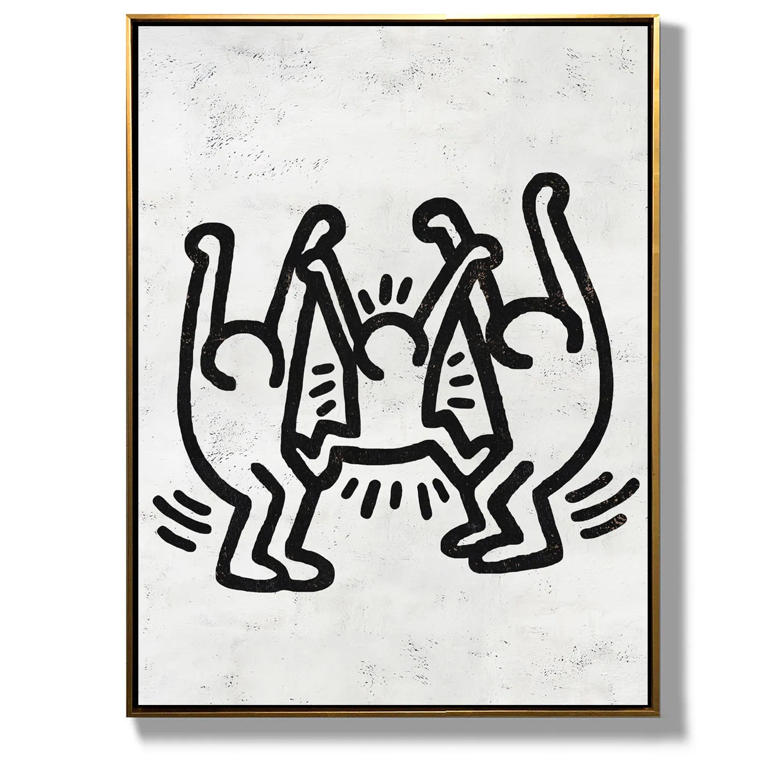 Vertical Abstract Dancing Man Painting H305V