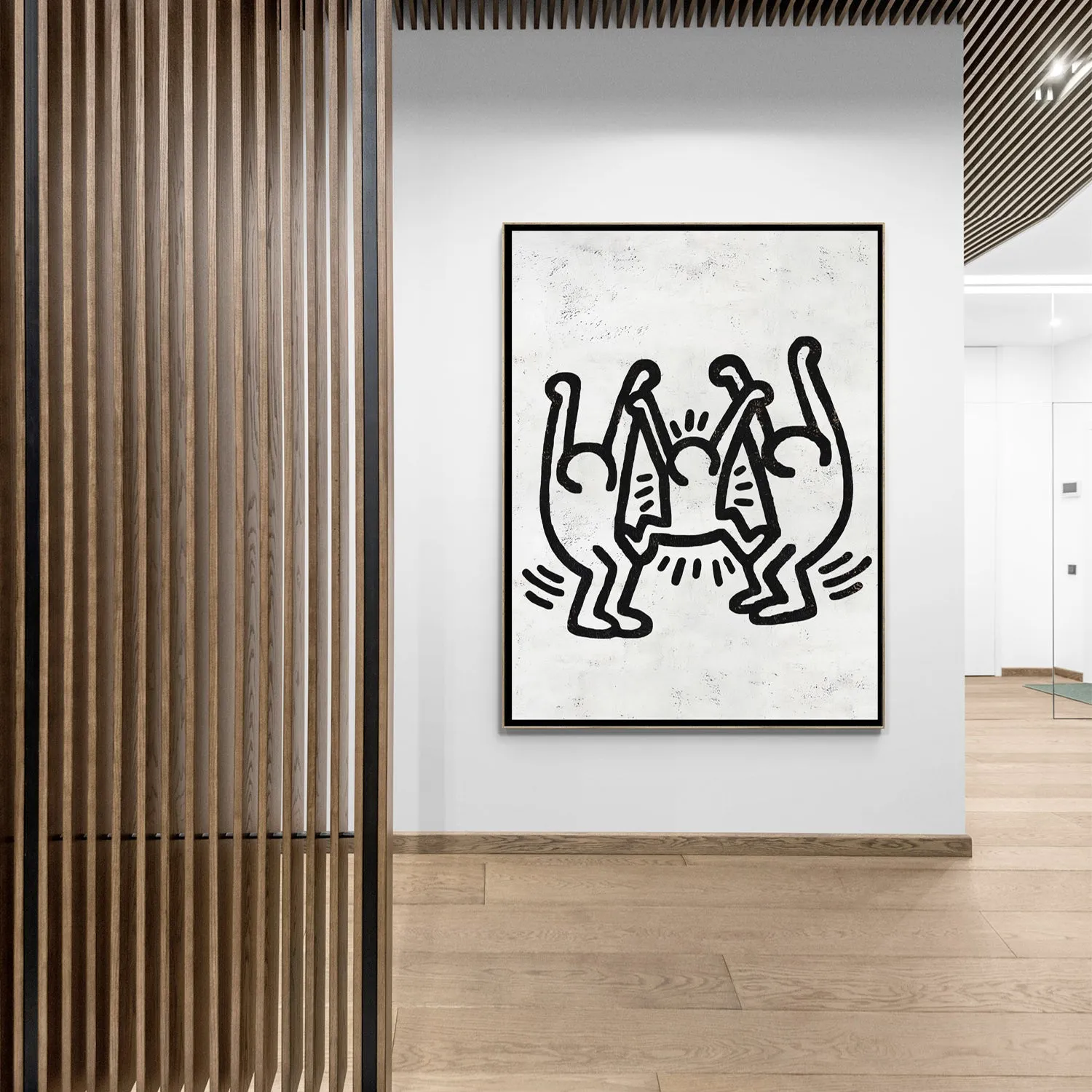 Vertical Abstract Dancing Man Painting H305V