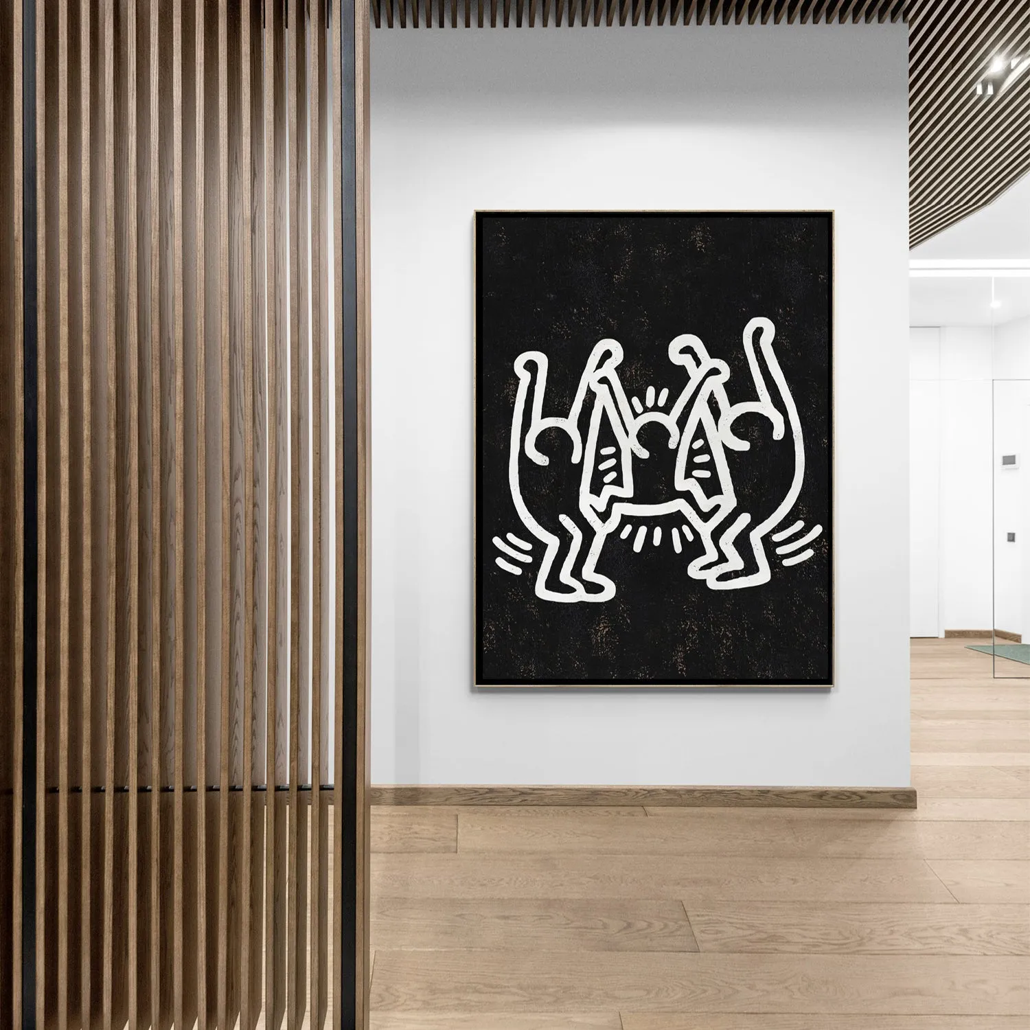 Vertical Abstract Dancing Man Painting H305VR
