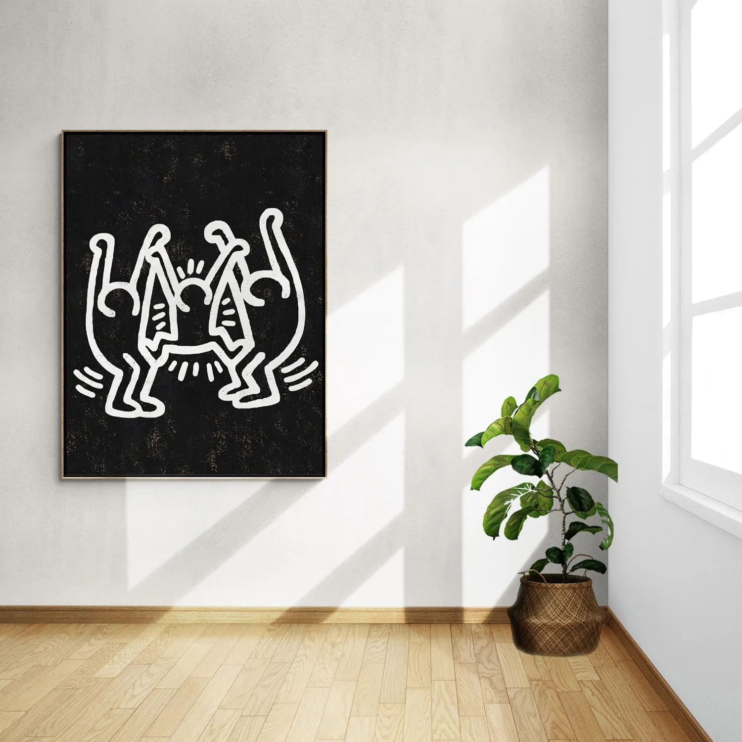 Vertical Abstract Dancing Man Painting H305VR