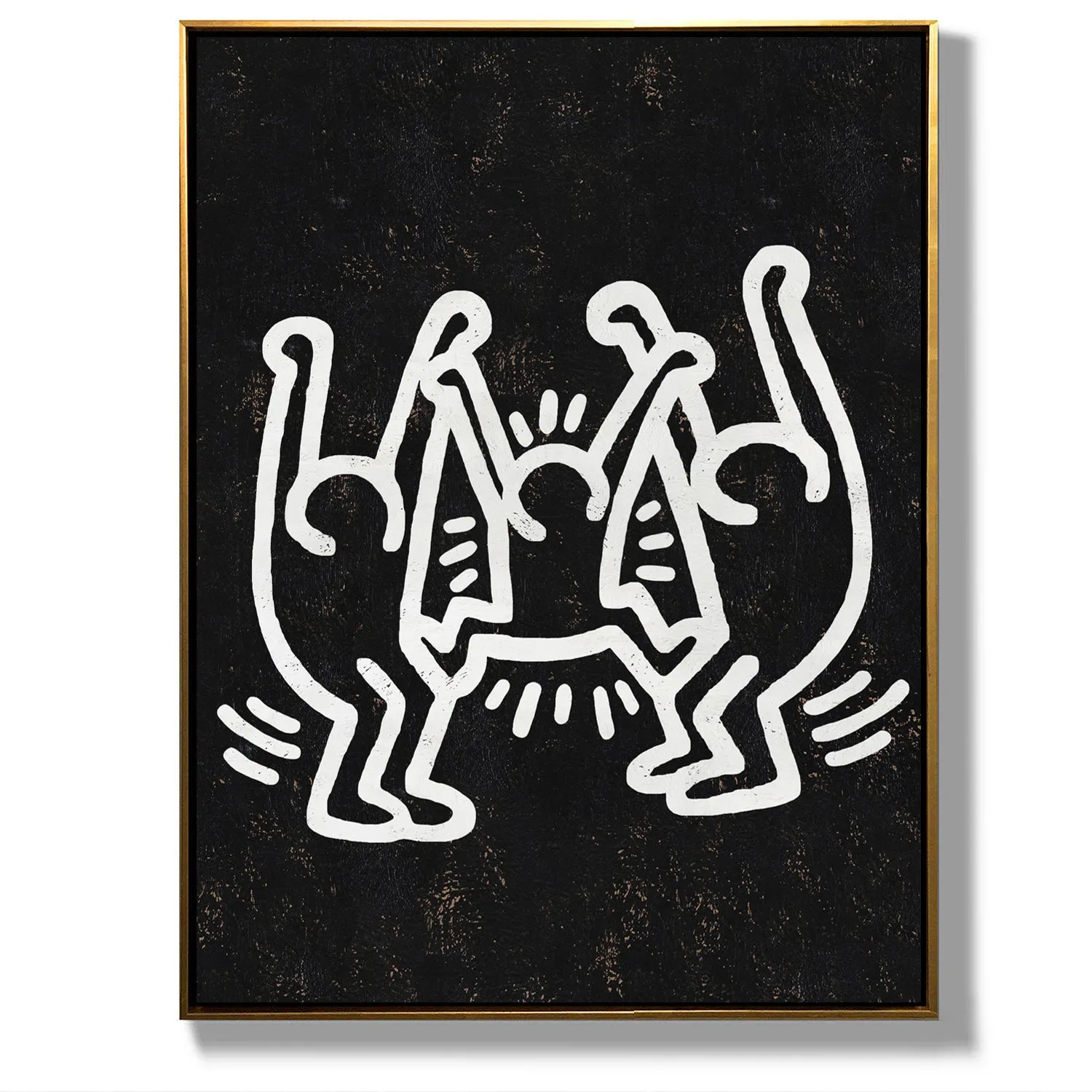 Vertical Abstract Dancing Man Painting H305VR