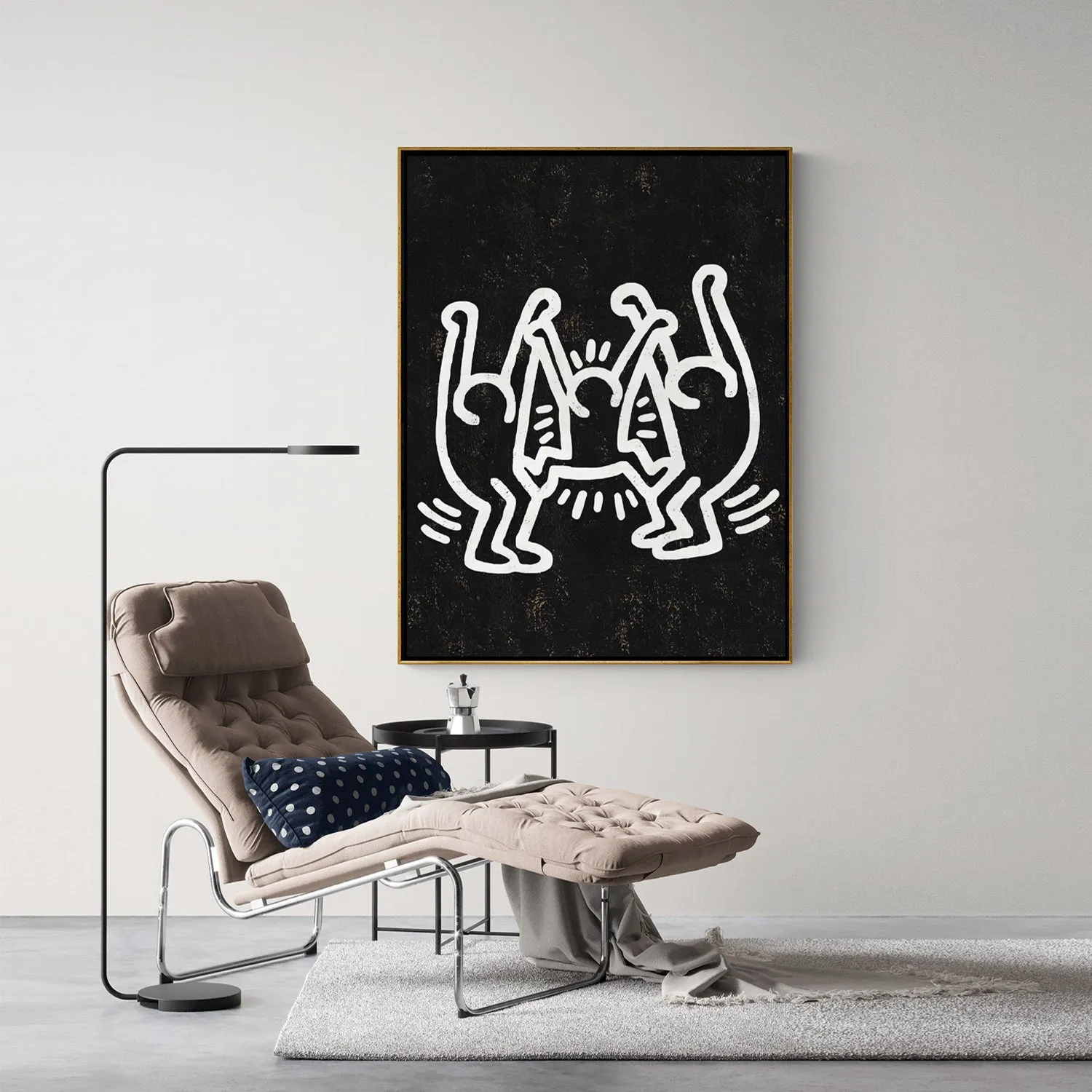 Vertical Abstract Dancing Man Painting H305VR
