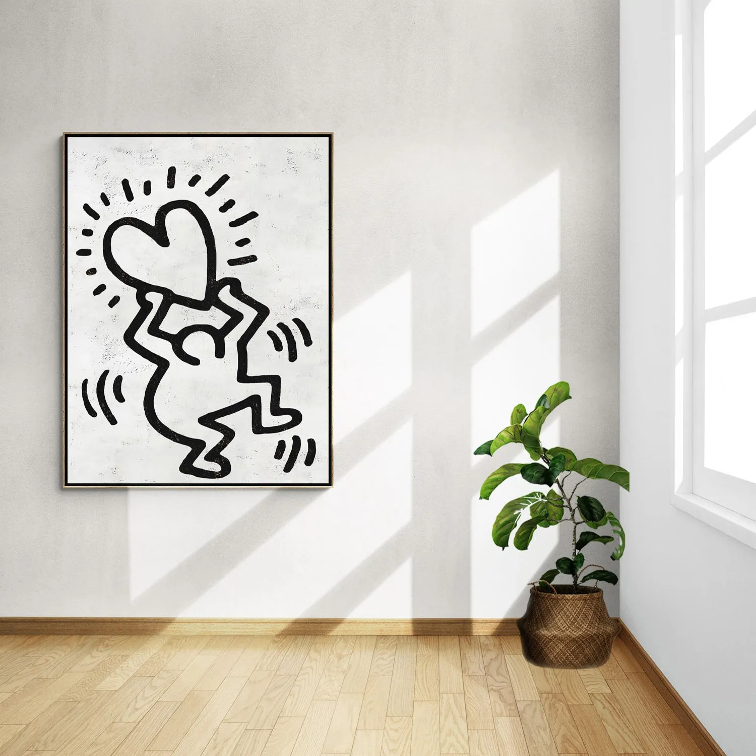Vertical Abstract Dancing Man Painting H306V