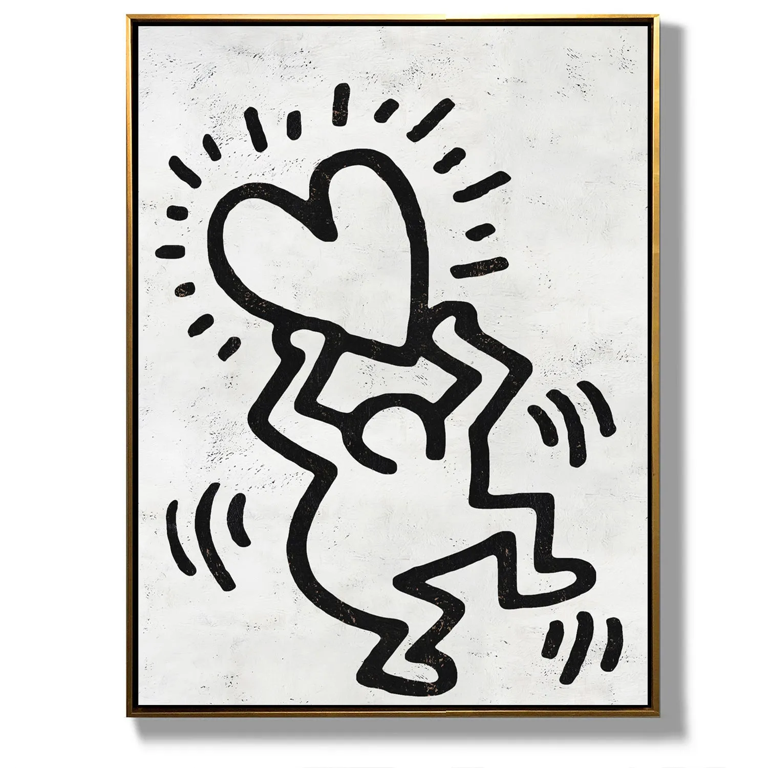 Vertical Abstract Dancing Man Painting H306V