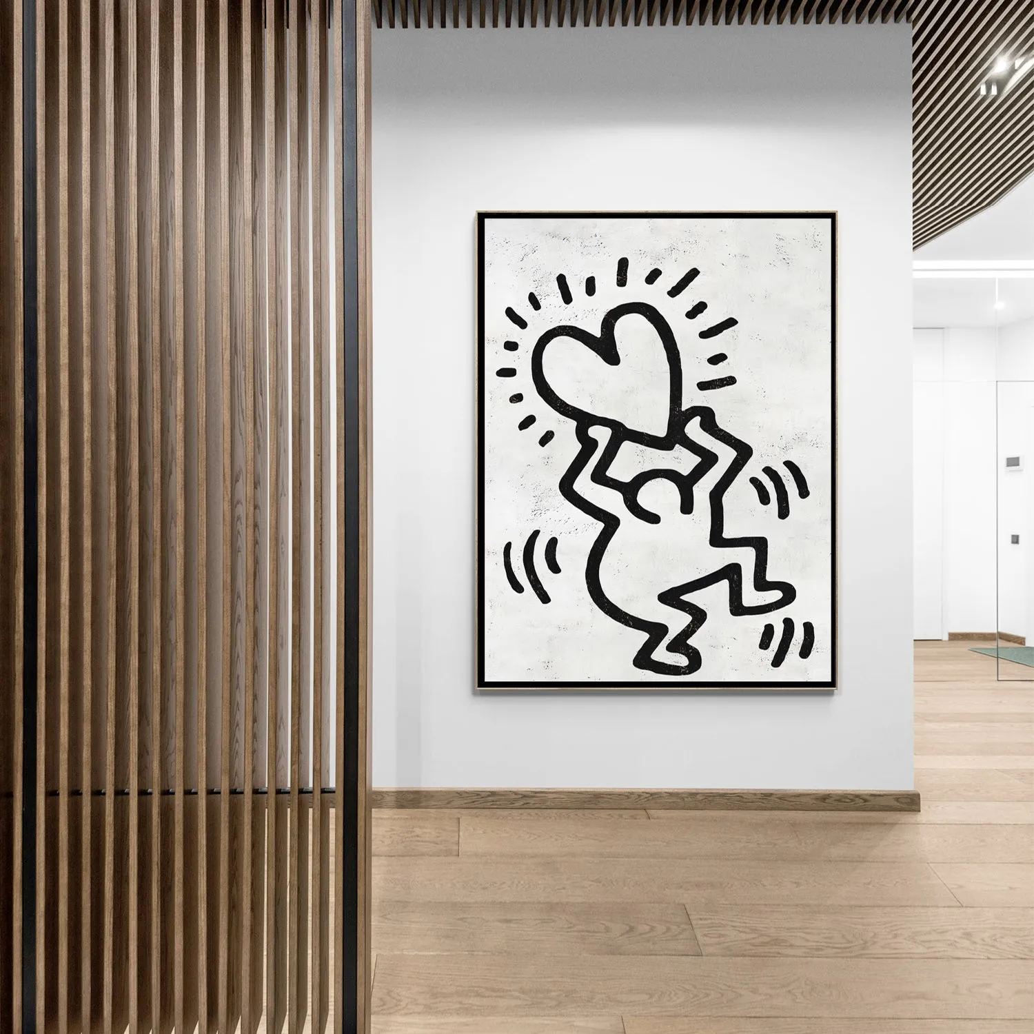Vertical Abstract Dancing Man Painting H306V