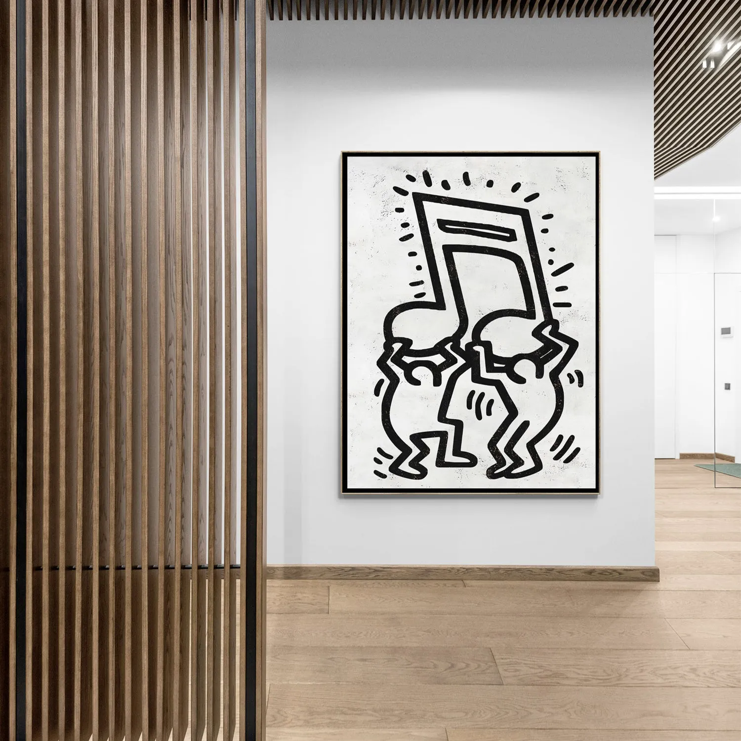 Vertical Abstract Dancing Man Painting H307V