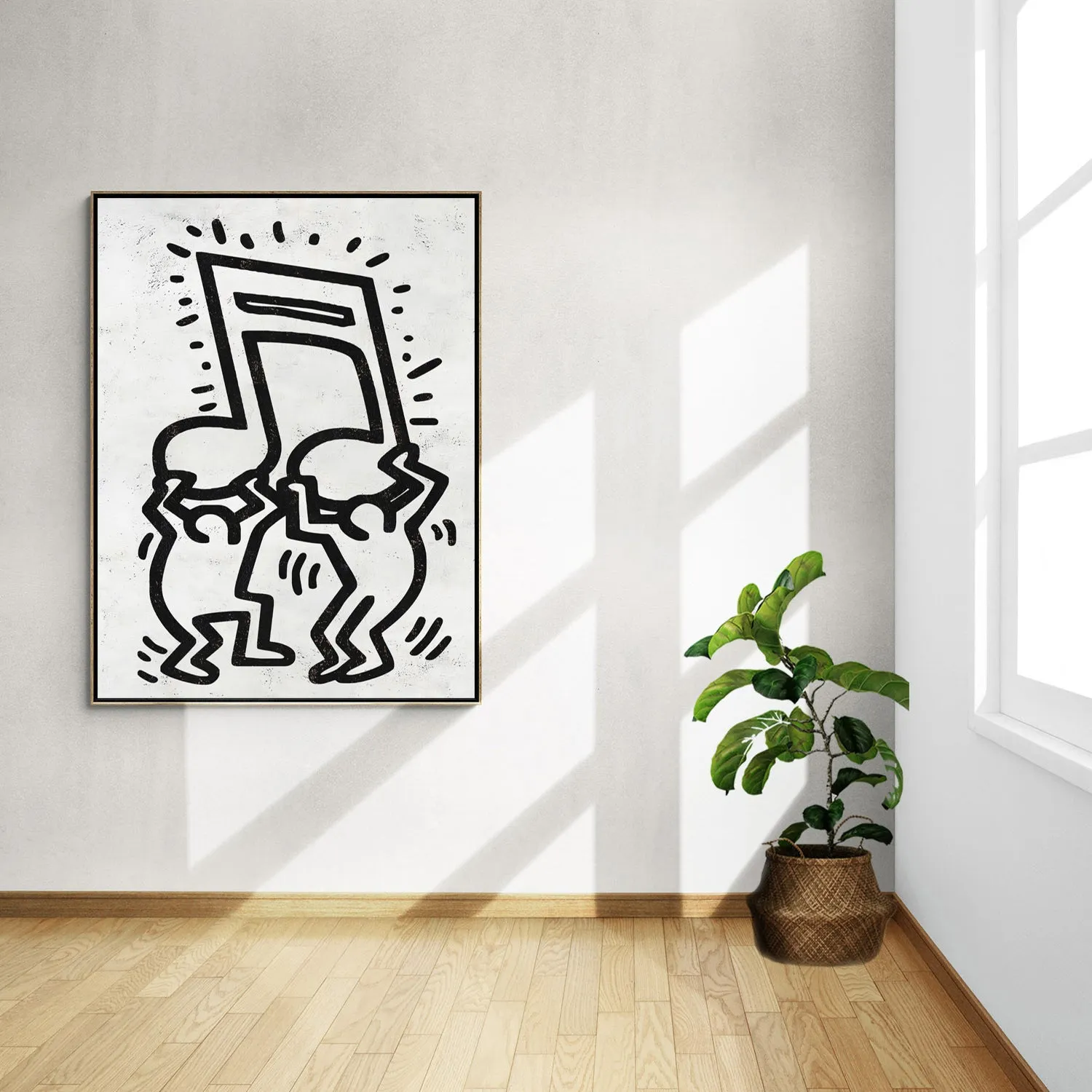 Vertical Abstract Dancing Man Painting H307V