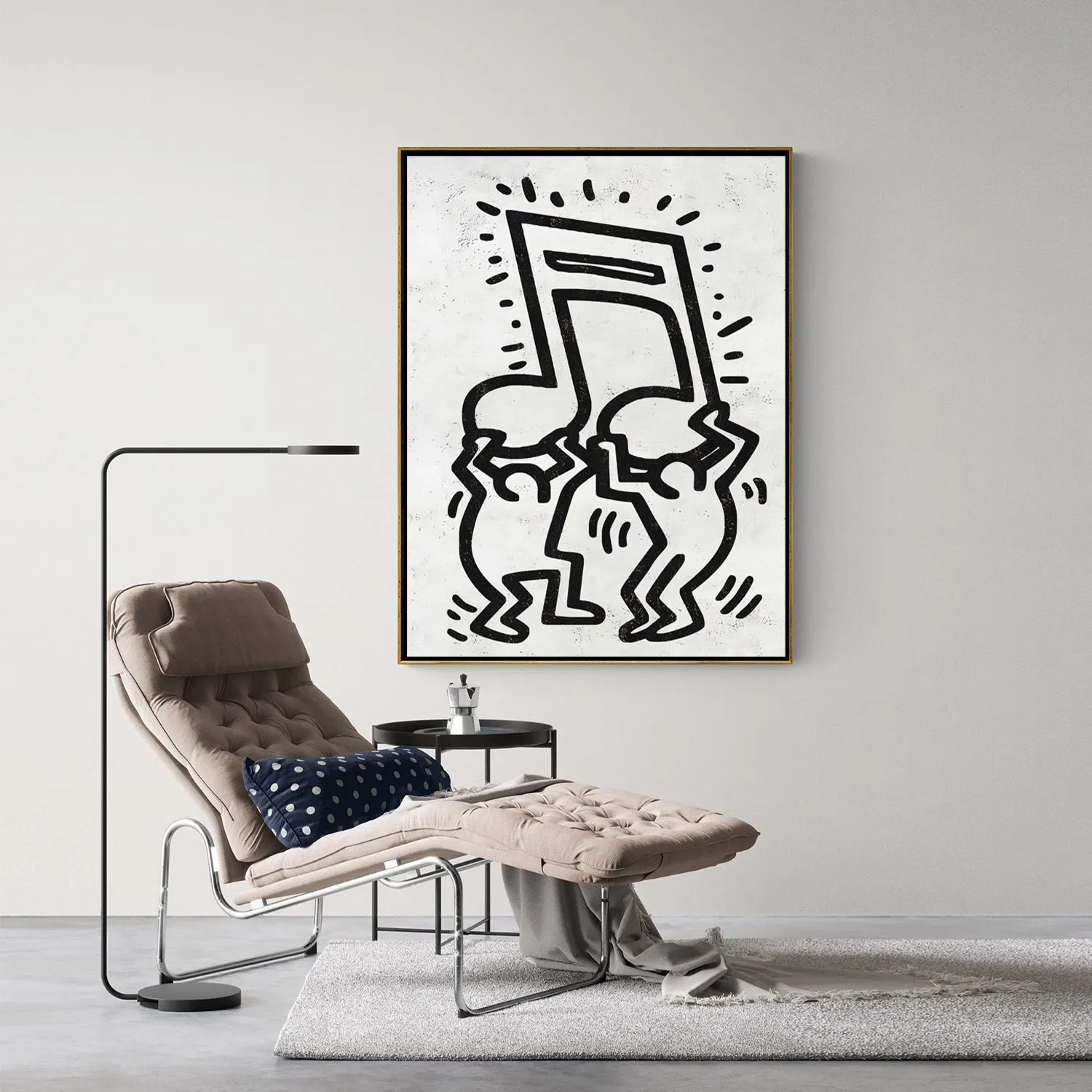 Vertical Abstract Dancing Man Painting H307V