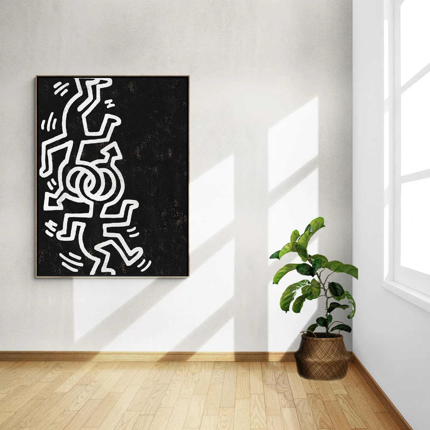 Vertical Abstract Dancing Man Painting H308VR