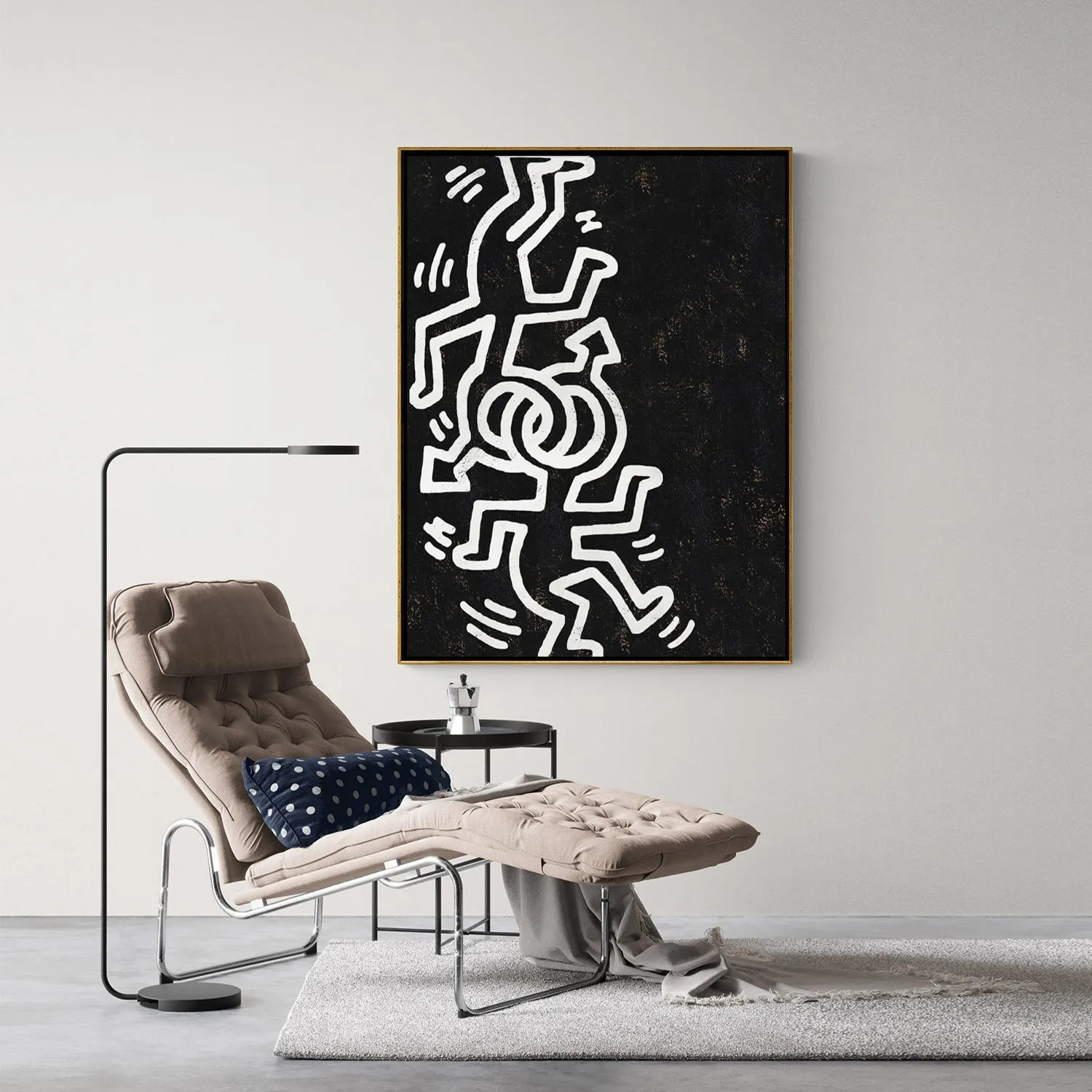 Vertical Abstract Dancing Man Painting H308VR