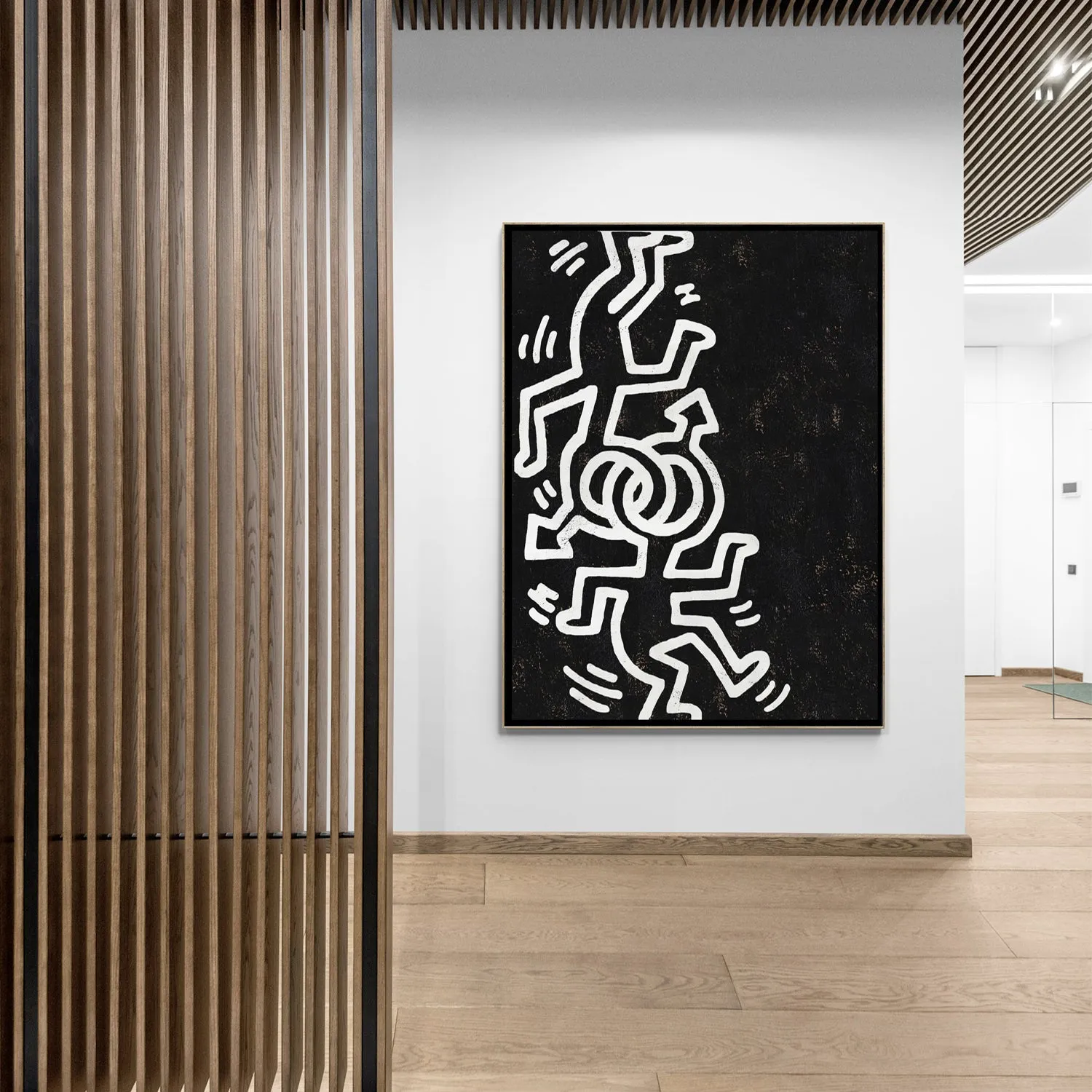 Vertical Abstract Dancing Man Painting H308VR