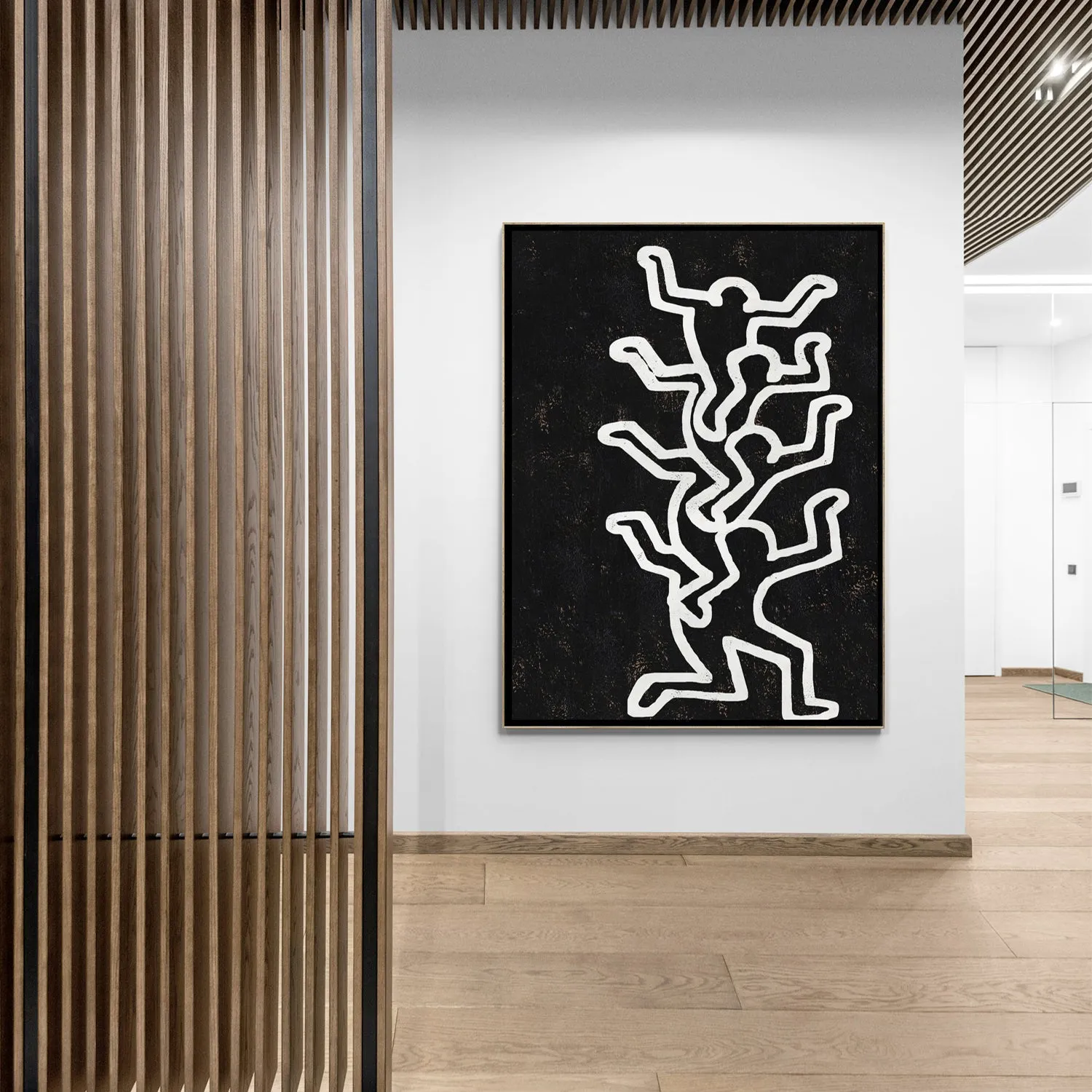 Vertical Abstract Dancing Man Painting H309VR
