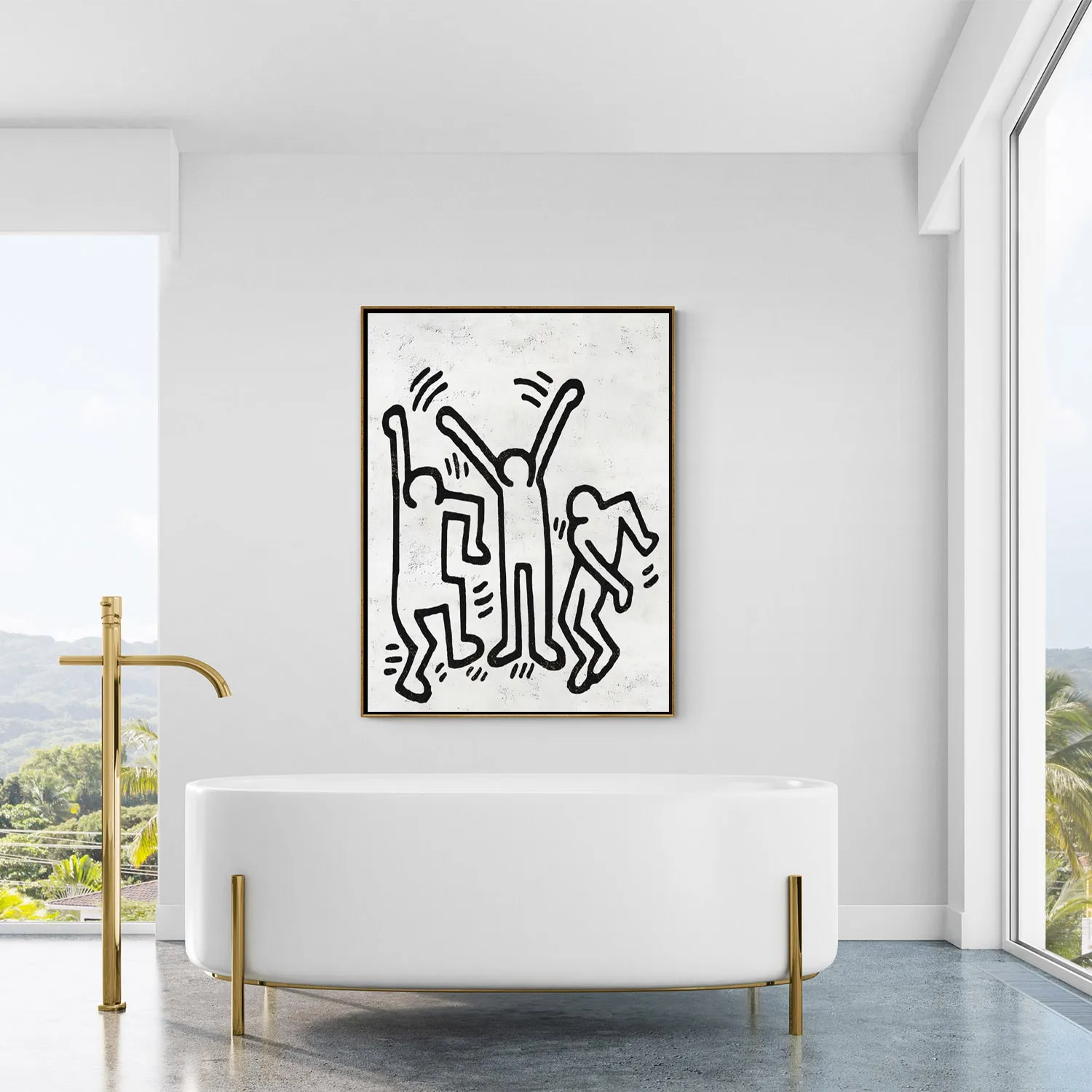 Vertical Abstract Dancing Man Painting H310V