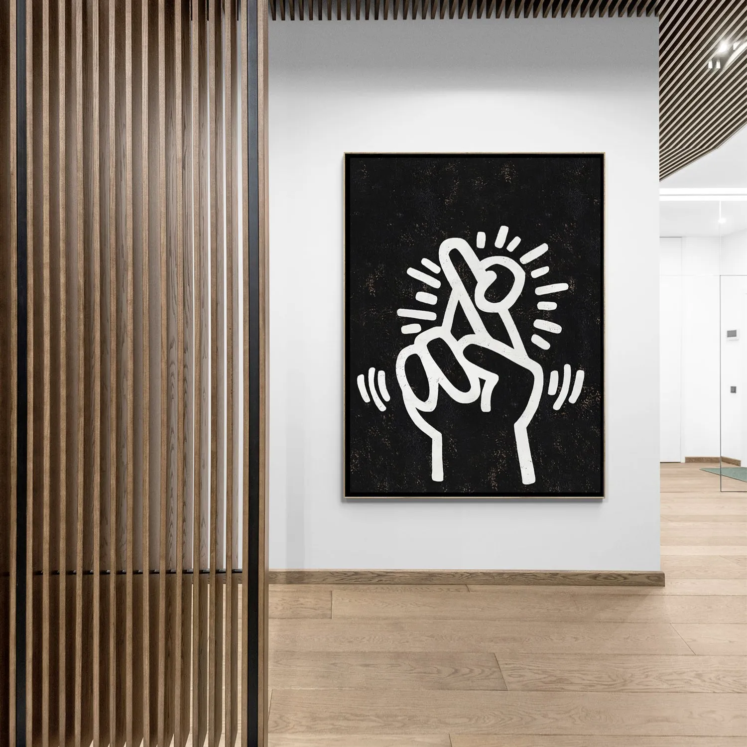 Vertical Abstract Dancing Man Painting H311VR