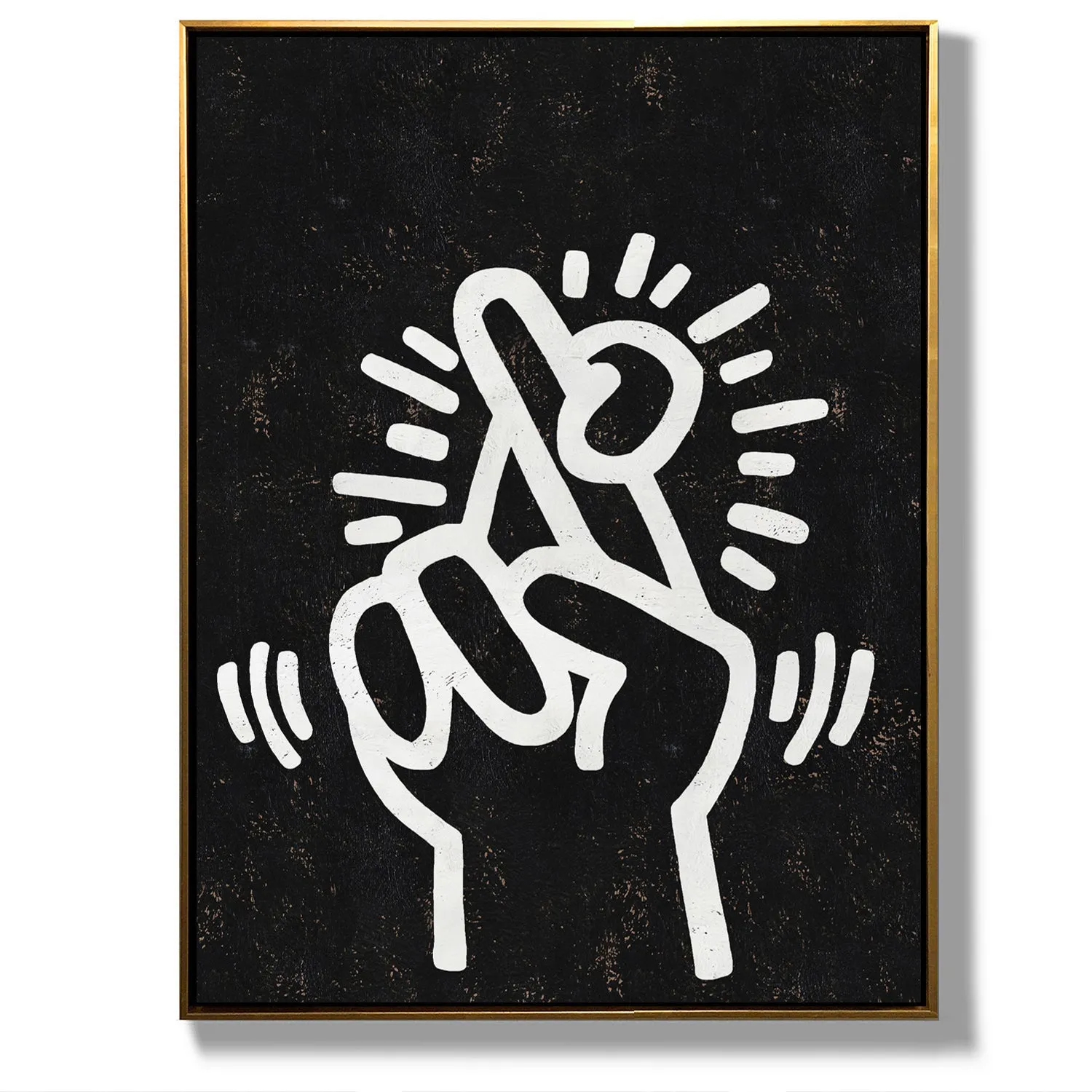 Vertical Abstract Dancing Man Painting H311VR