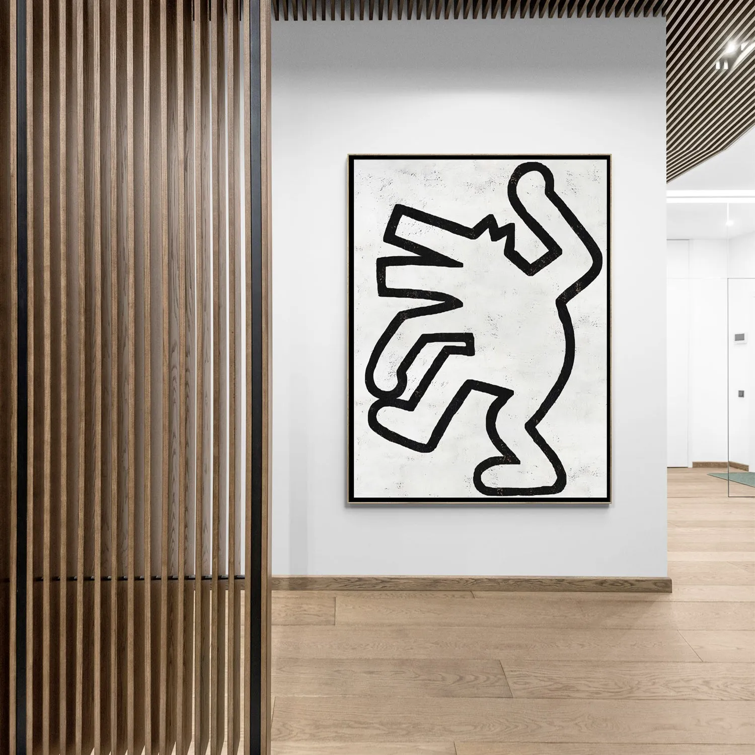 Vertical Abstract Dancing Man Painting H312V