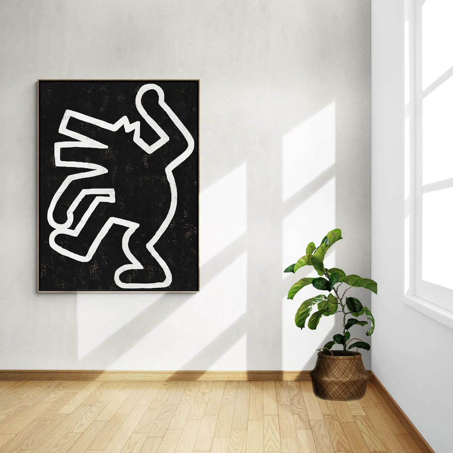 Vertical Abstract Dancing Man Painting H312VR