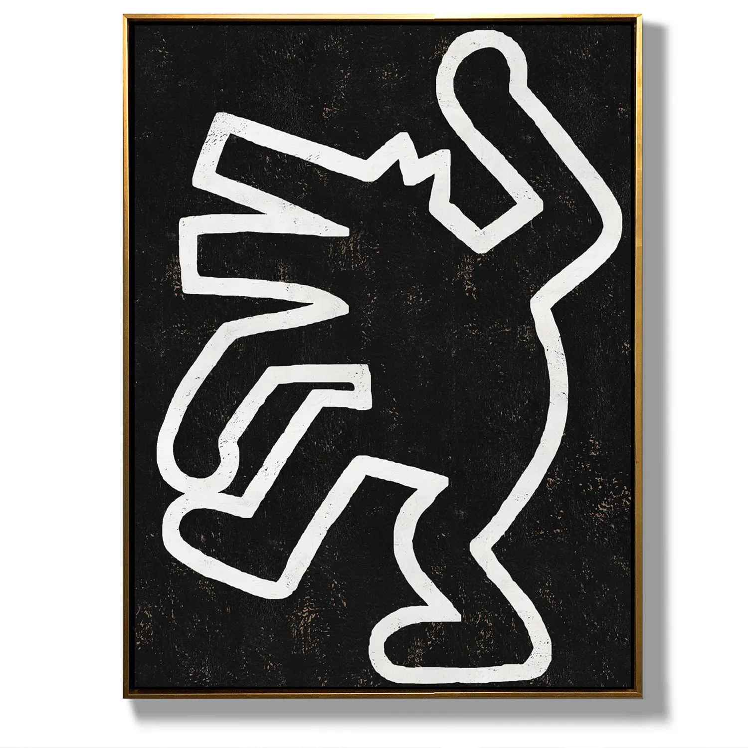 Vertical Abstract Dancing Man Painting H312VR