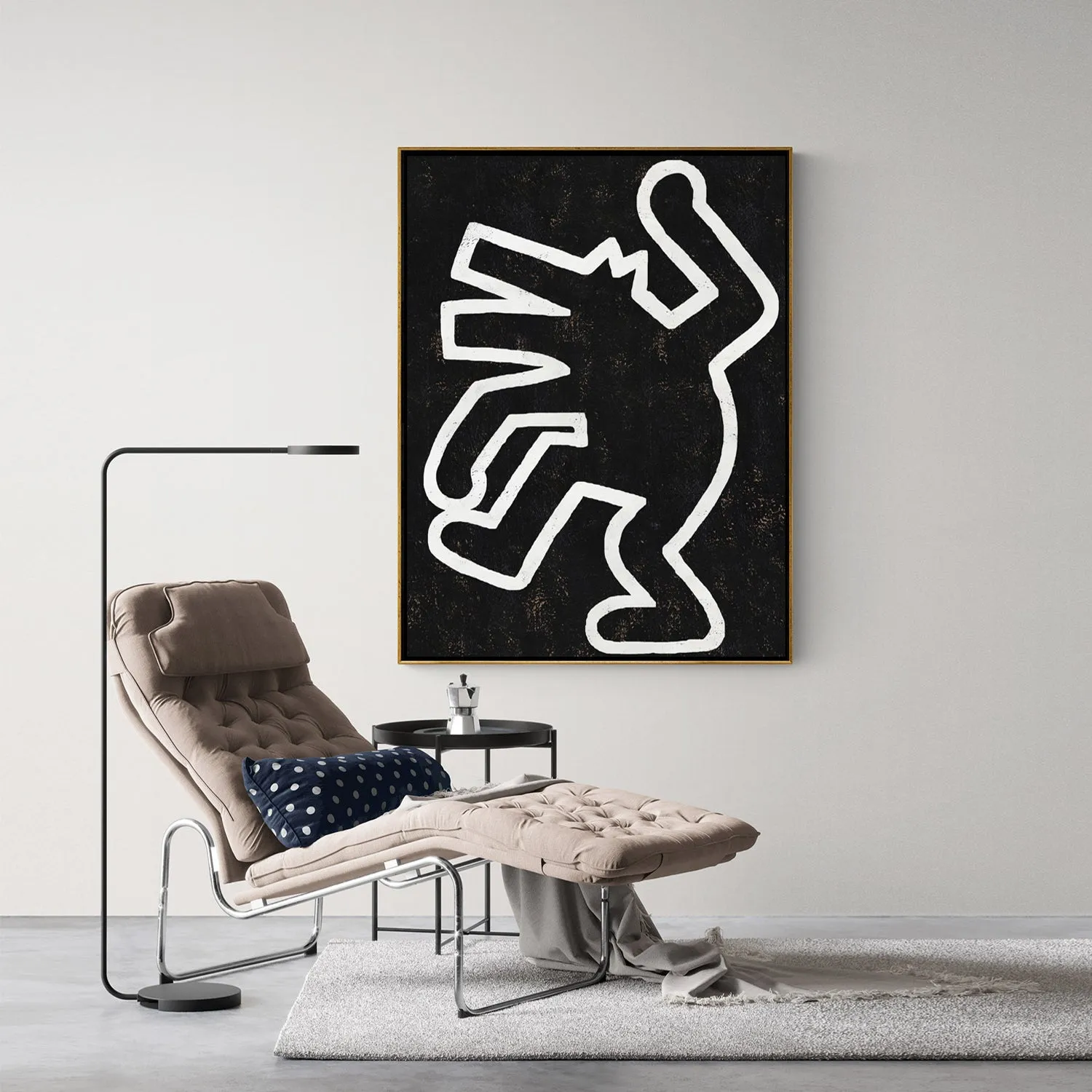 Vertical Abstract Dancing Man Painting H312VR