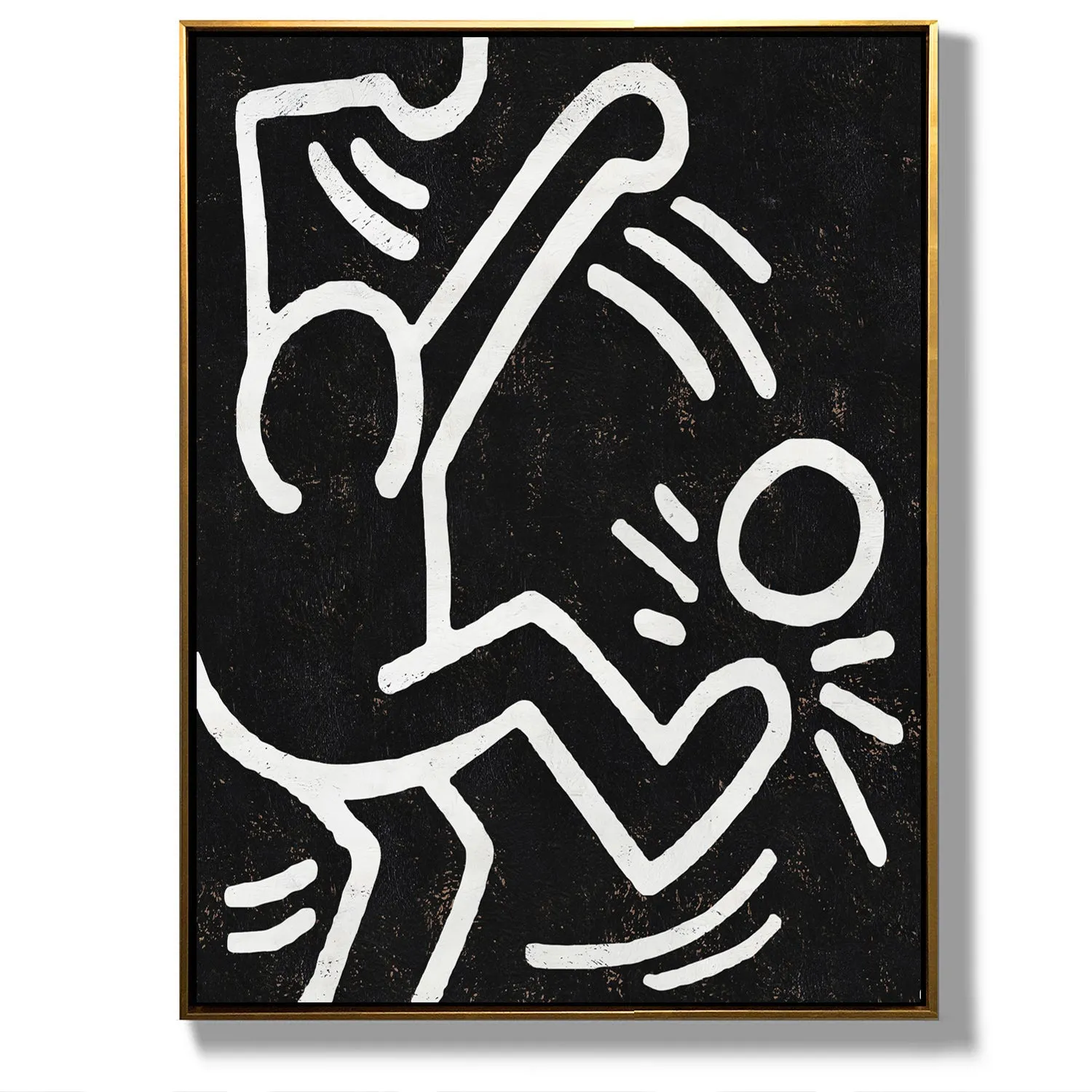 Vertical Abstract Dancing Man Painting H314VR