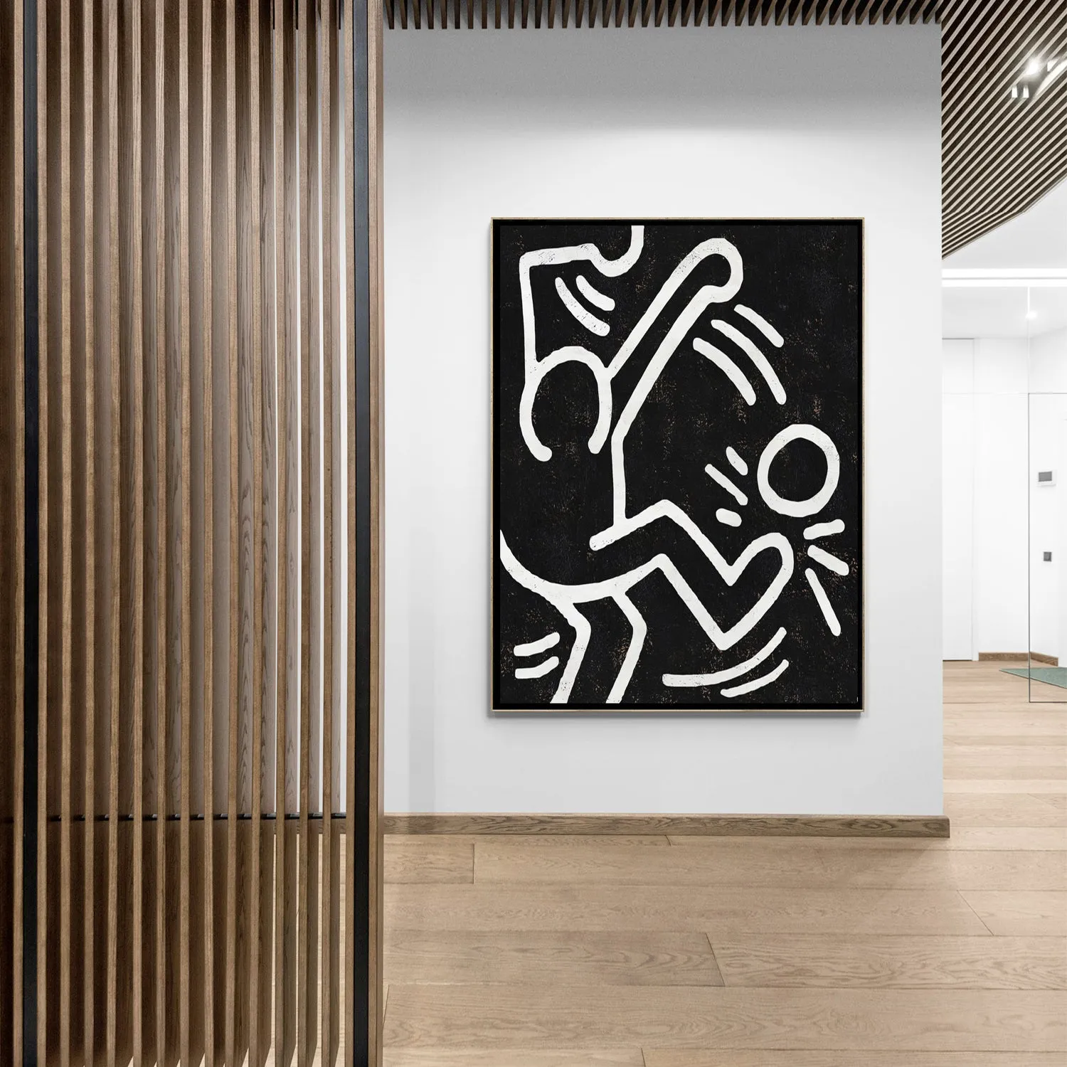 Vertical Abstract Dancing Man Painting H314VR