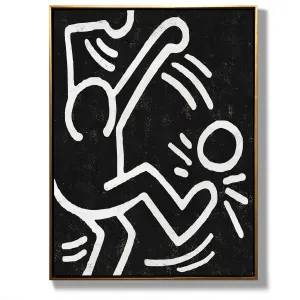 Vertical Abstract Dancing Man Painting H314VR