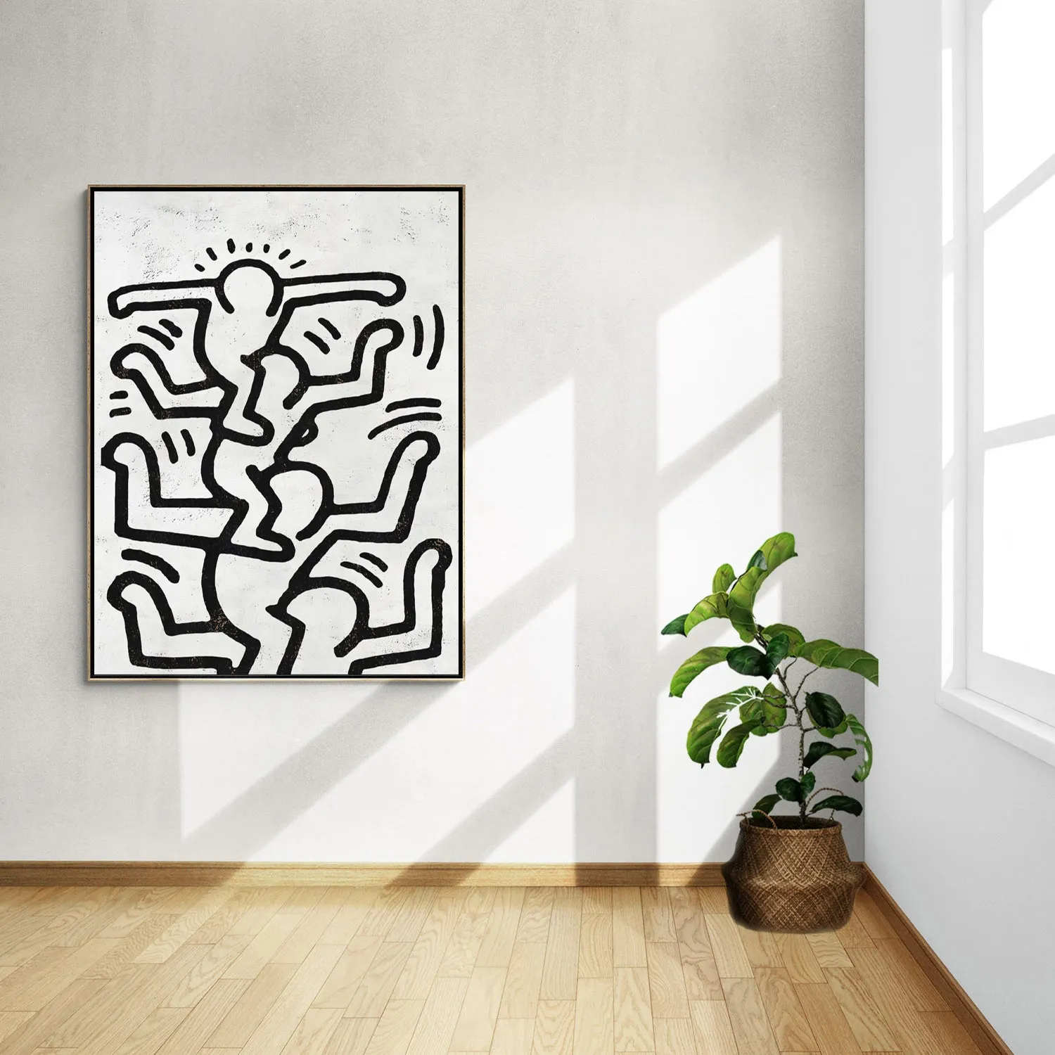 Vertical Abstract Dancing Man Painting H315V