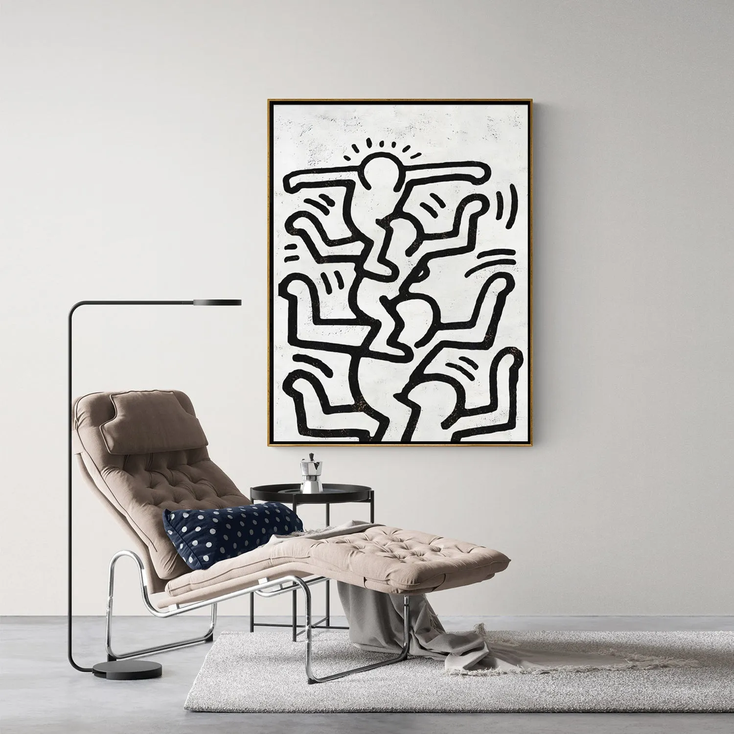 Vertical Abstract Dancing Man Painting H315V