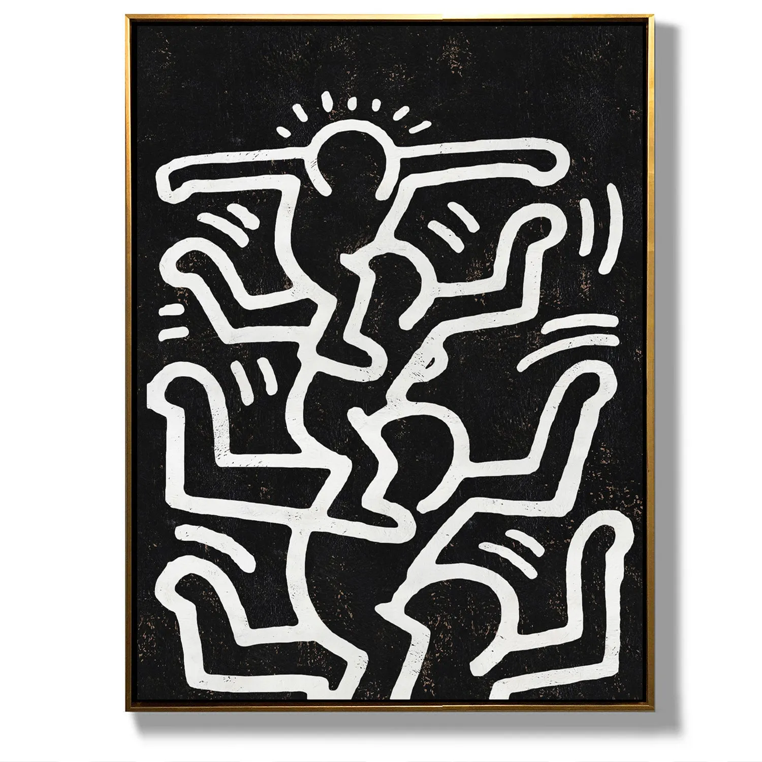 Vertical Abstract Dancing Man Painting H315VR