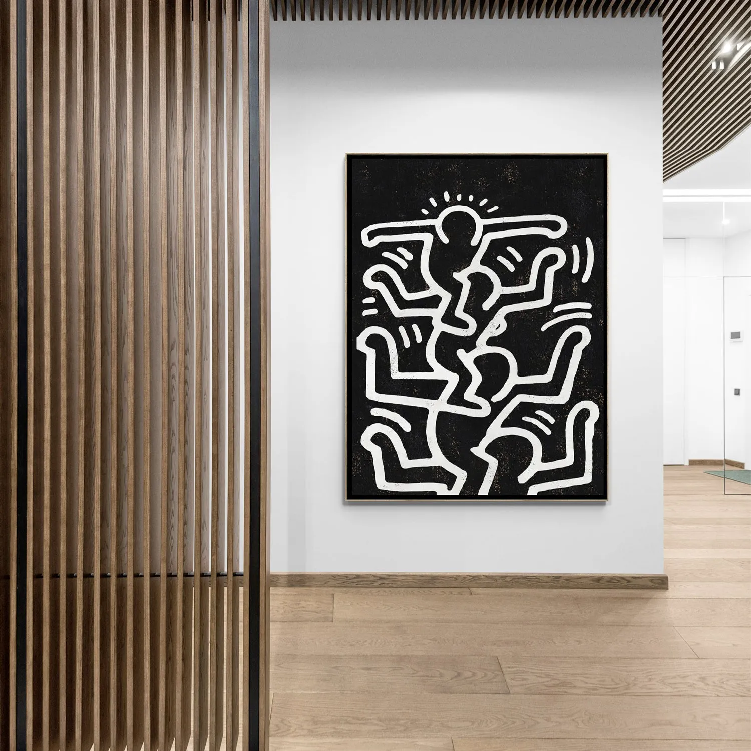 Vertical Abstract Dancing Man Painting H315VR