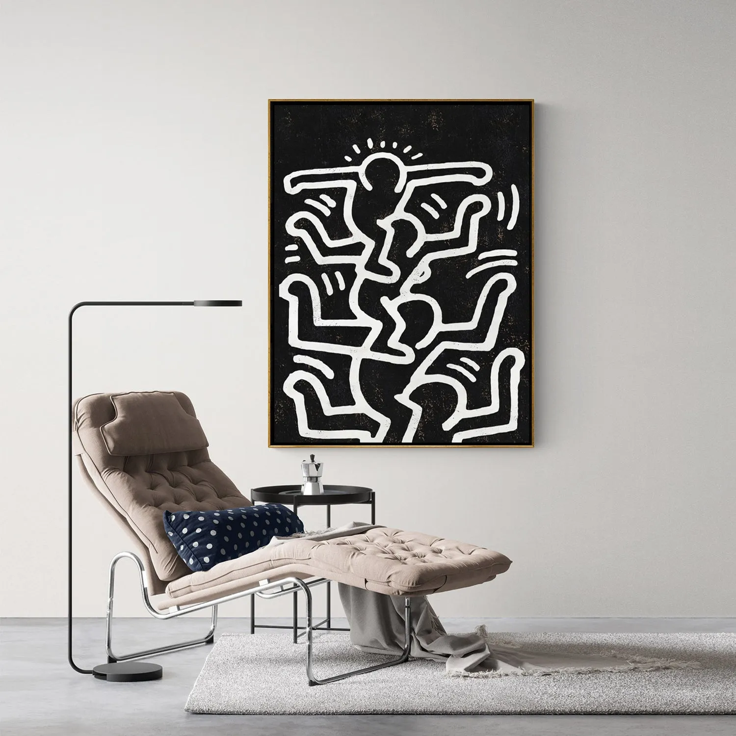 Vertical Abstract Dancing Man Painting H315VR