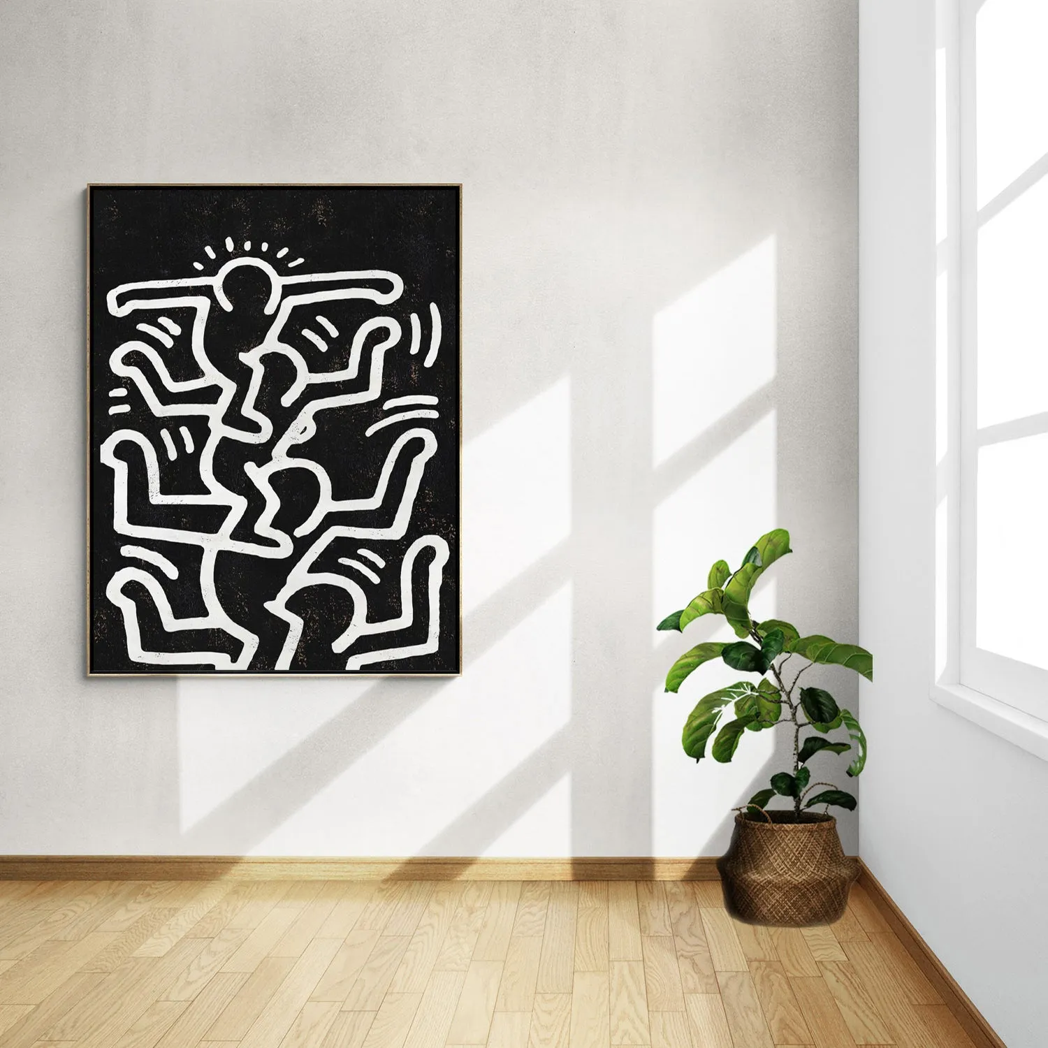 Vertical Abstract Dancing Man Painting H315VR