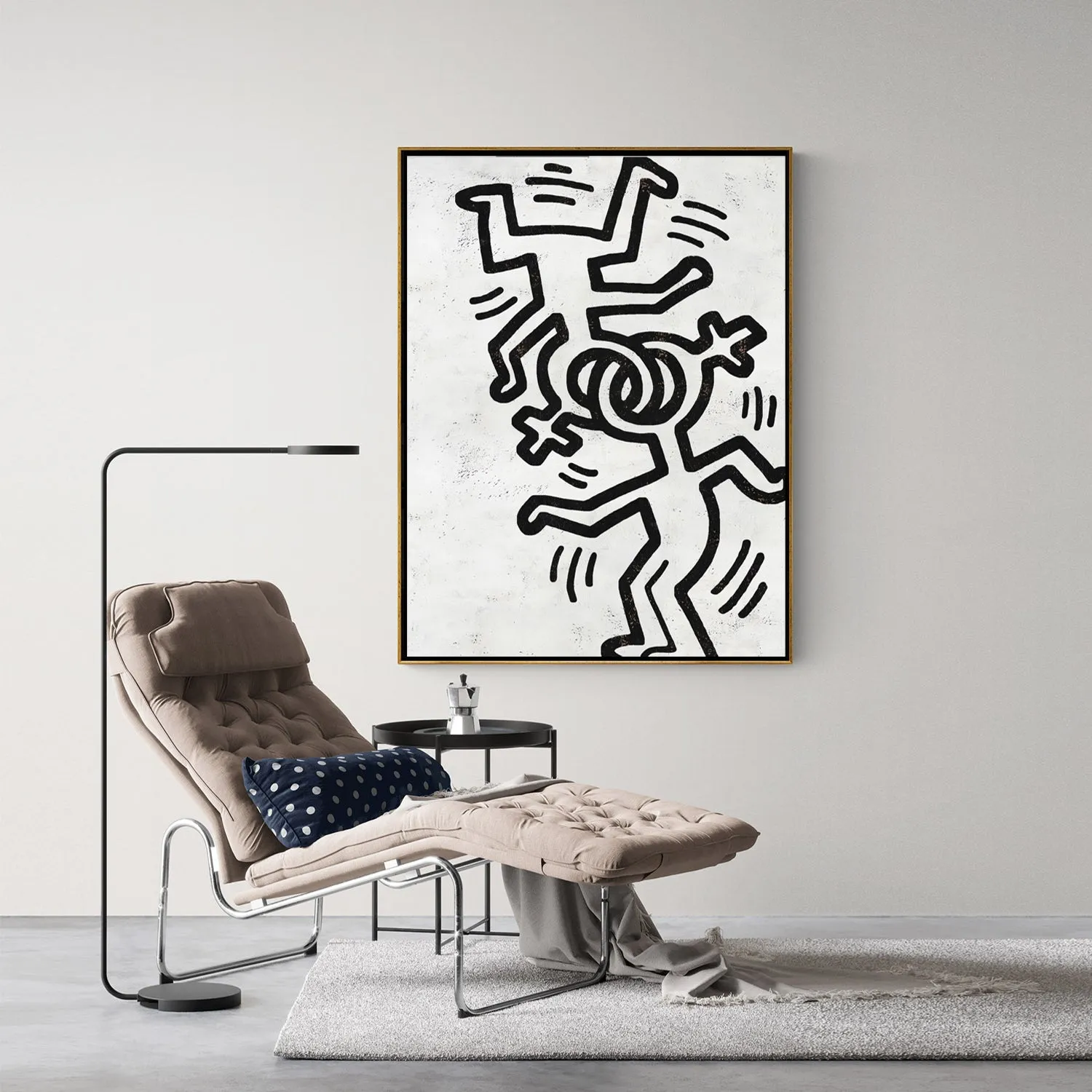 Vertical Abstract Dancing Man Painting H316V
