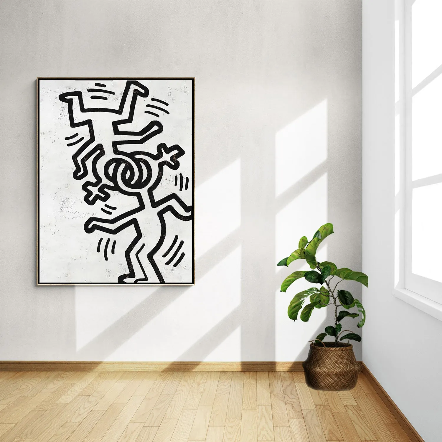 Vertical Abstract Dancing Man Painting H316V