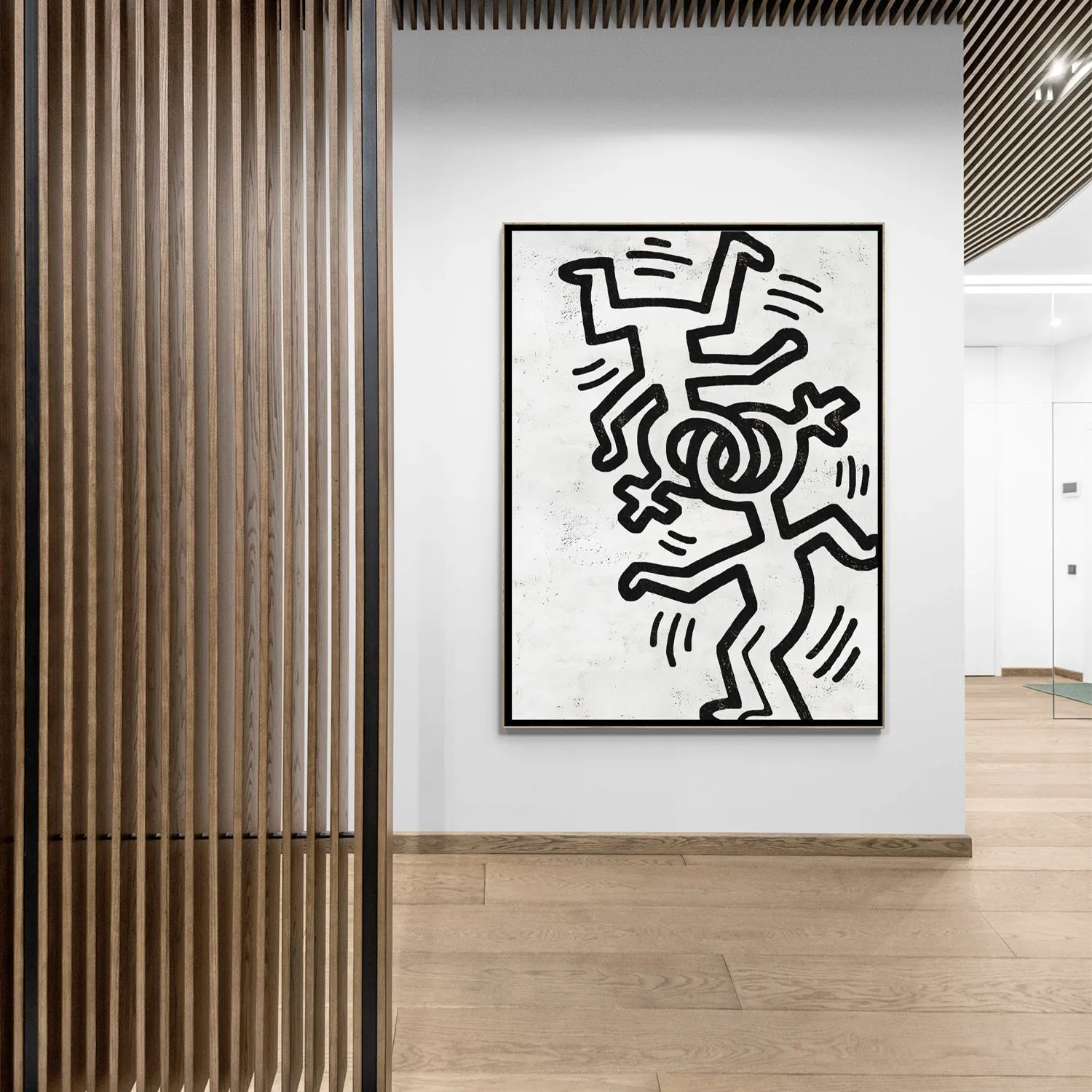 Vertical Abstract Dancing Man Painting H316V