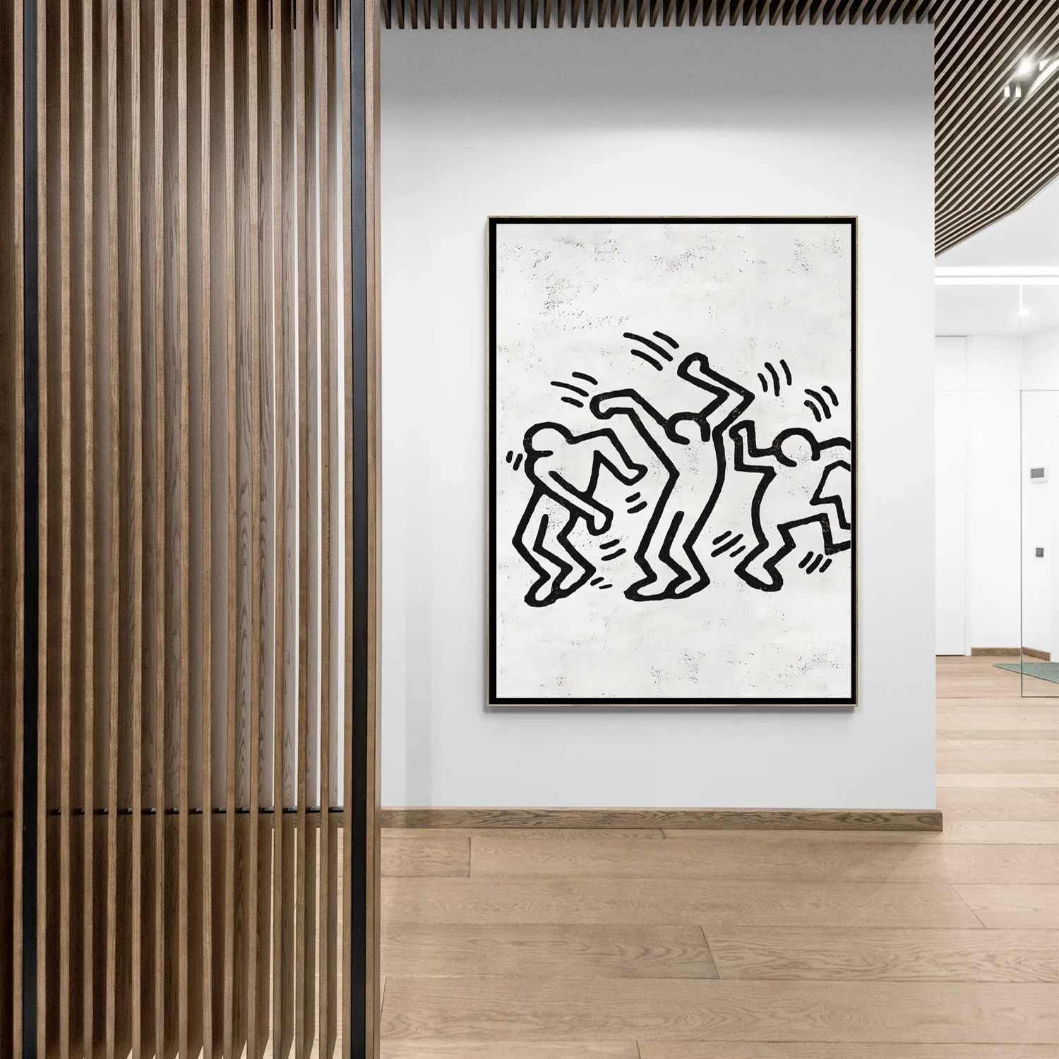 Vertical Abstract Dancing Man Painting H317V