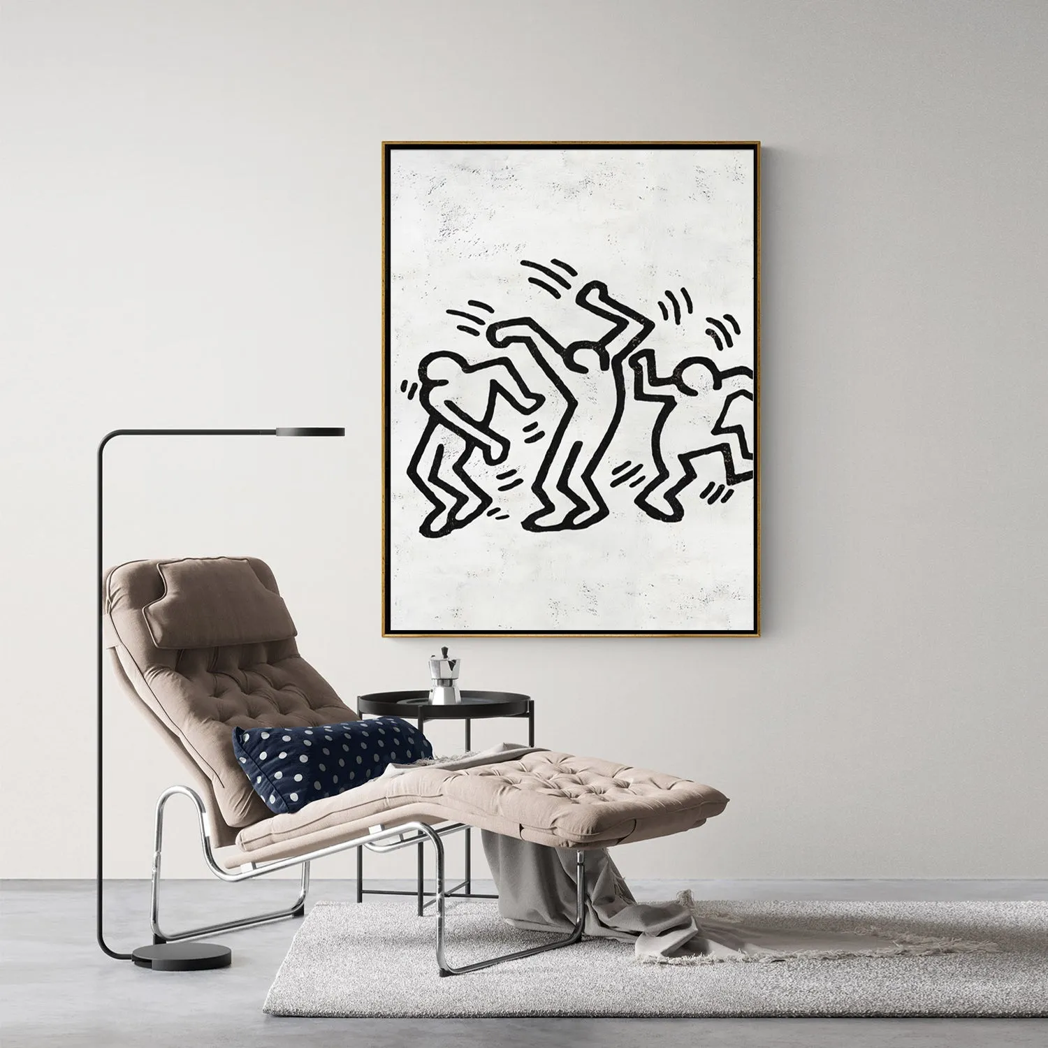 Vertical Abstract Dancing Man Painting H317V