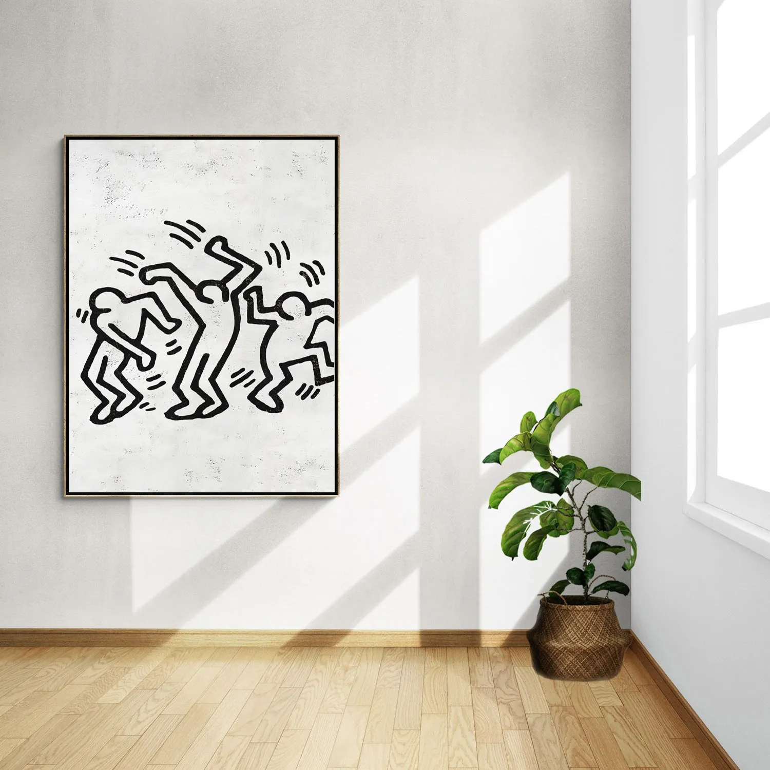 Vertical Abstract Dancing Man Painting H317V