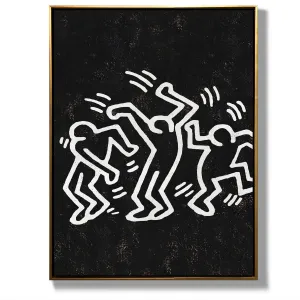 Vertical Abstract Dancing Man Painting H317VR