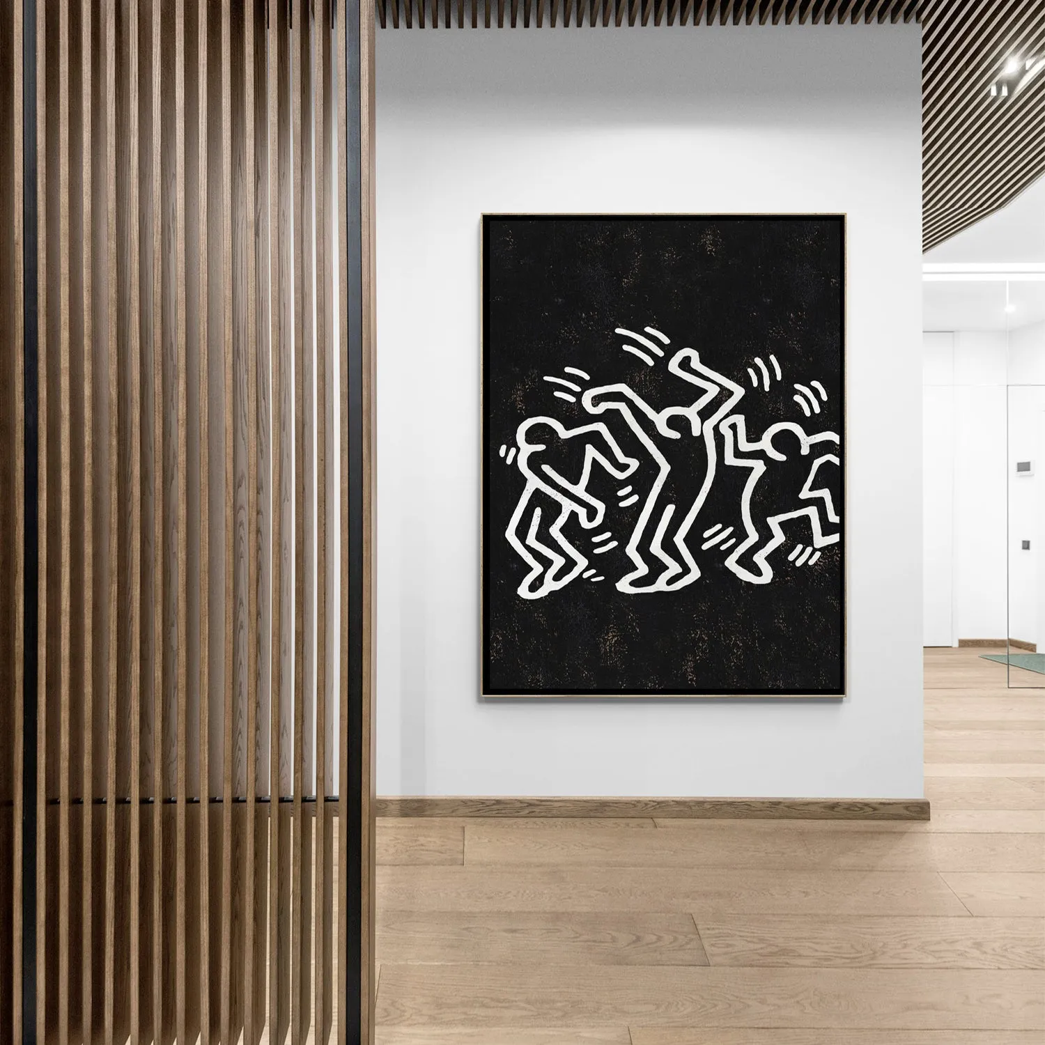 Vertical Abstract Dancing Man Painting H317VR