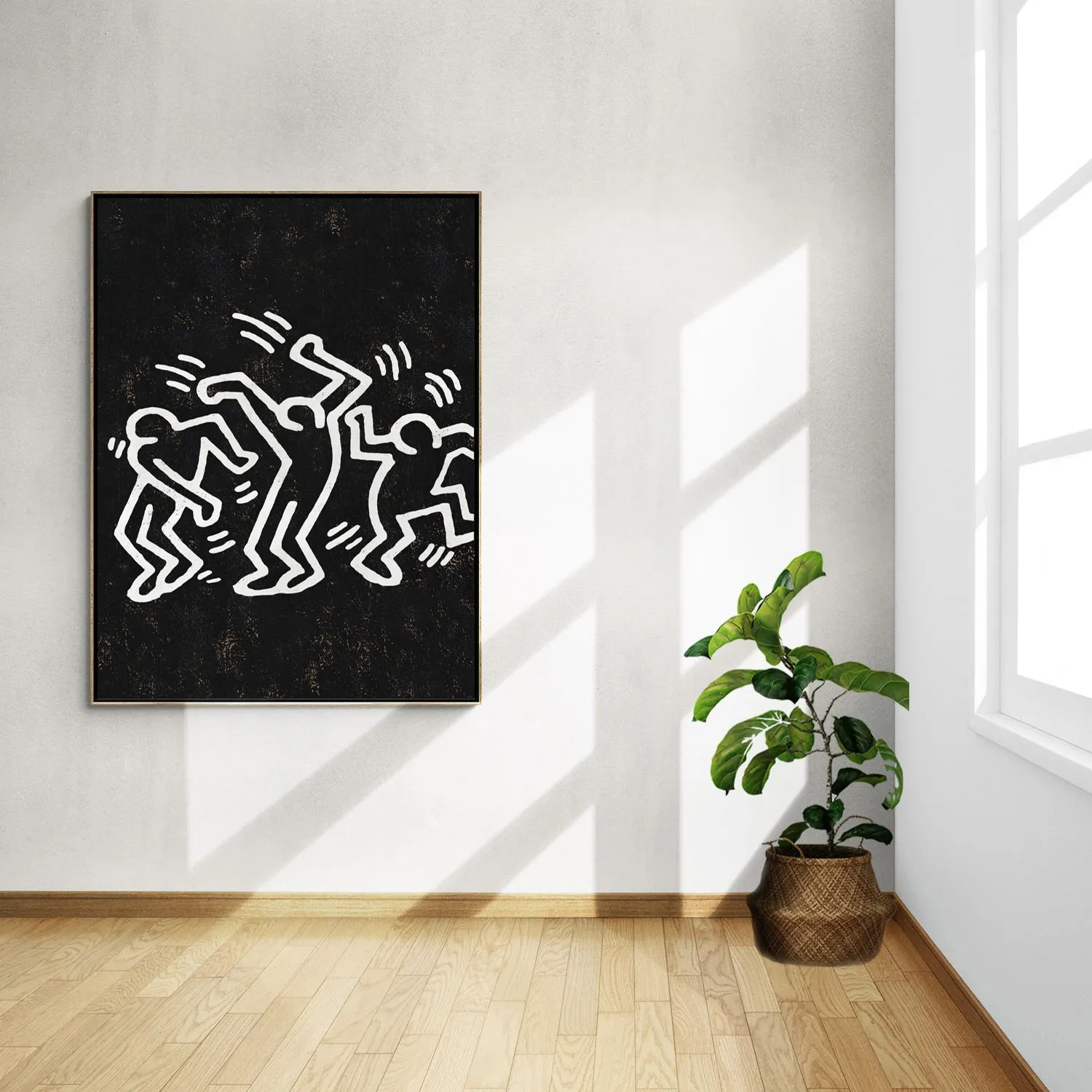 Vertical Abstract Dancing Man Painting H317VR